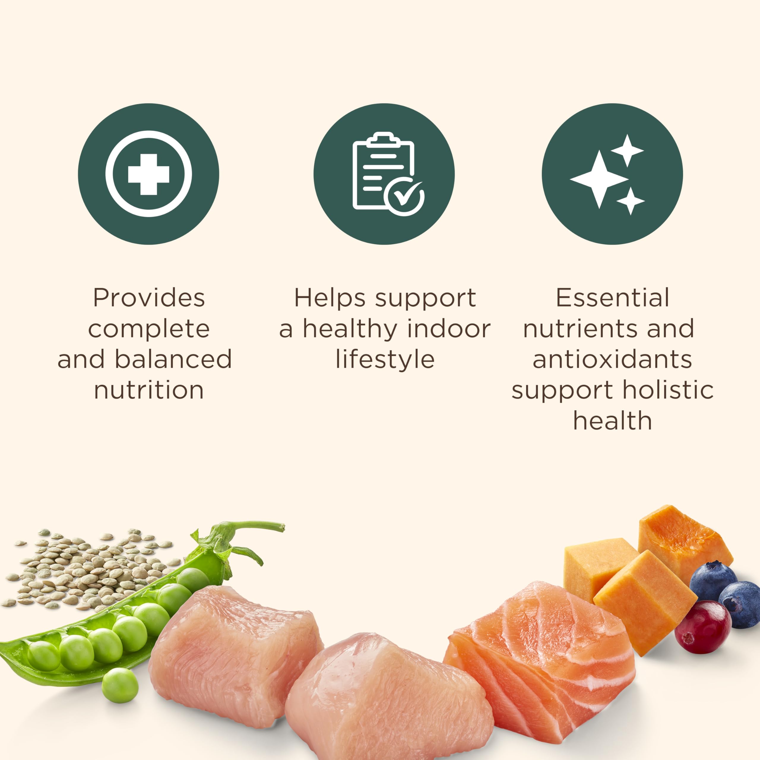 Nutrish Indoor Complete Premium Natural Dry Cat Food, Chicken with Lentils & Salmon Recipe, 14 Pounds (Packaging May Vary)