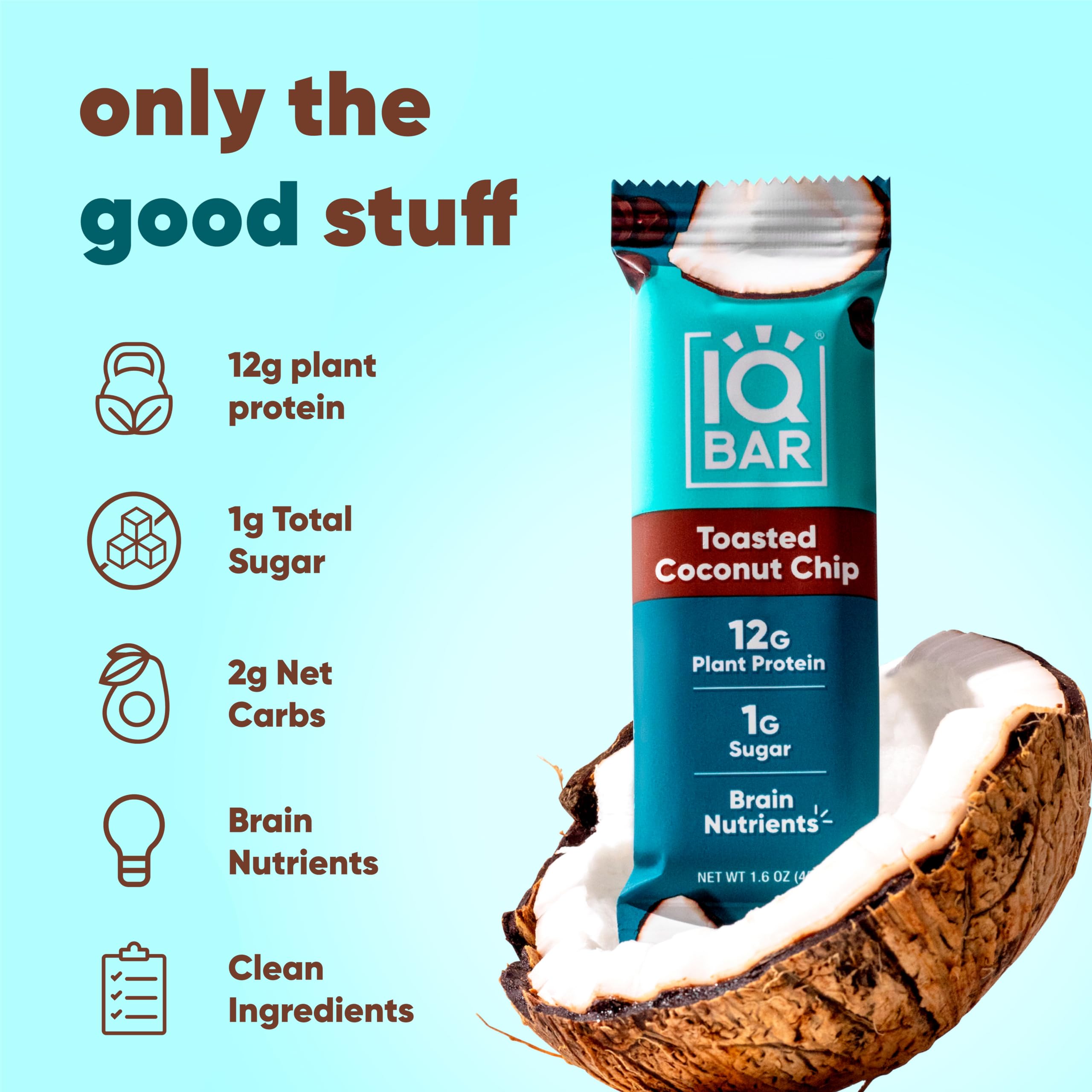 IQBAR Brain and Body Plant Protein Bars - Chocolate Lovers Variety - 36-Count - Keto, Vegan, Low Carb, High Fiber, Gluten Free, Dairy Free, Low Sugar Snack with Nutrients for Focus, Energy, Meal Replacement
