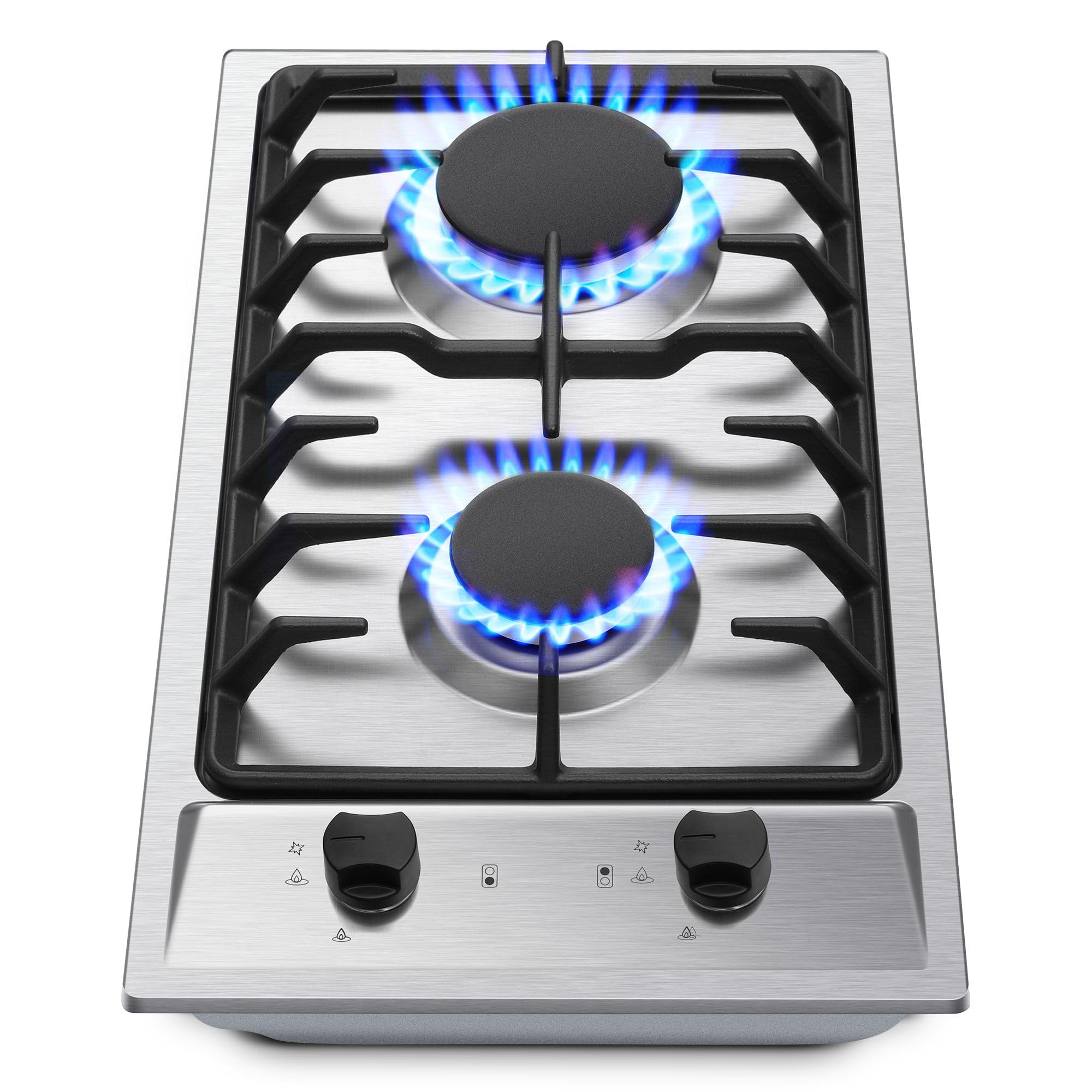 Eascookchef 30 inch Gas Cooktop, Gas Stove Top with 5 High Efficiency Burners, Bulit-in Stainless Steel Propane Cooktop for Kitchen, NG/LPG Convertible Stovetop, Thermocouple Protection