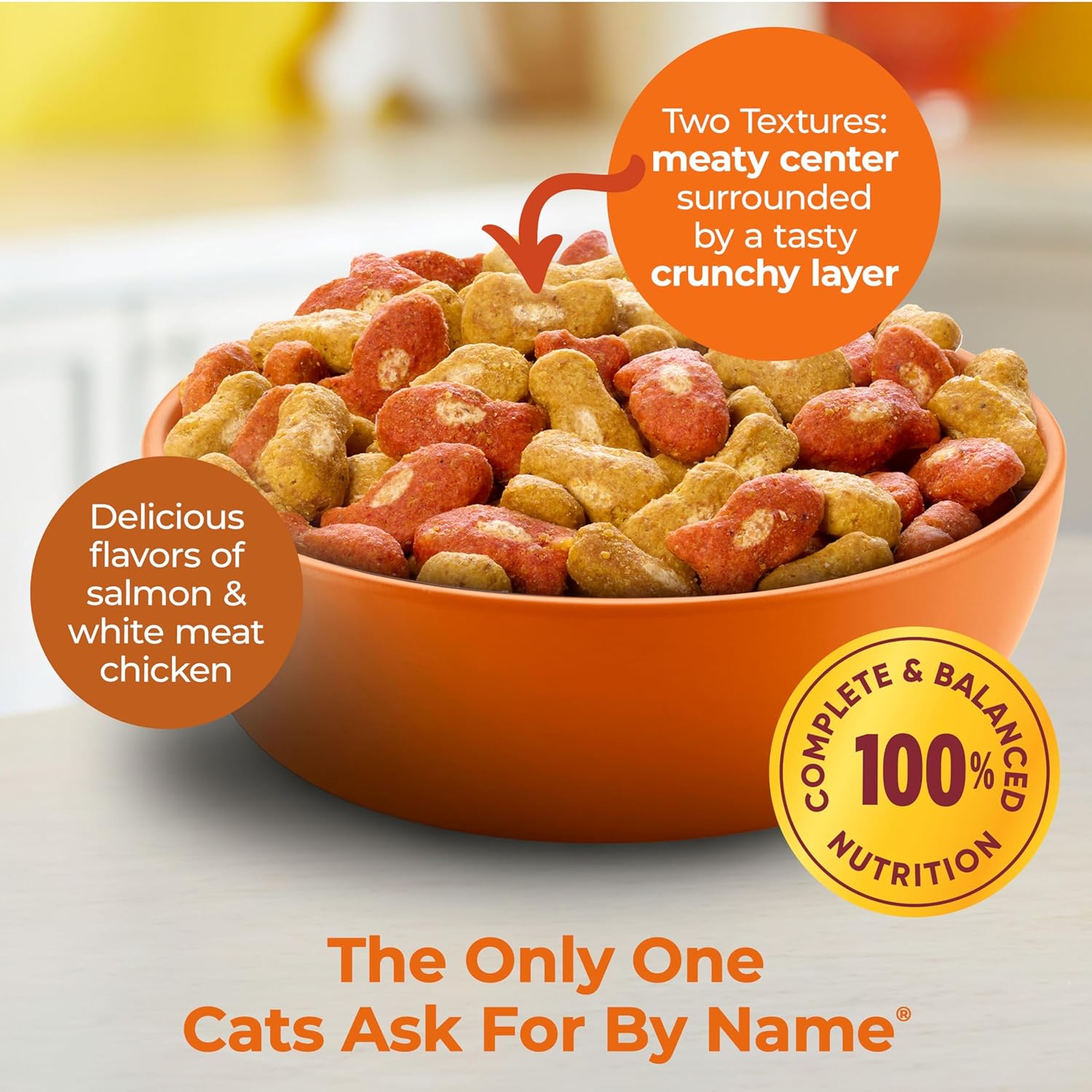Meow Mix Tender Centers Salmon & Chicken Flavors, Dry Cat Food, 20 Pound Bag