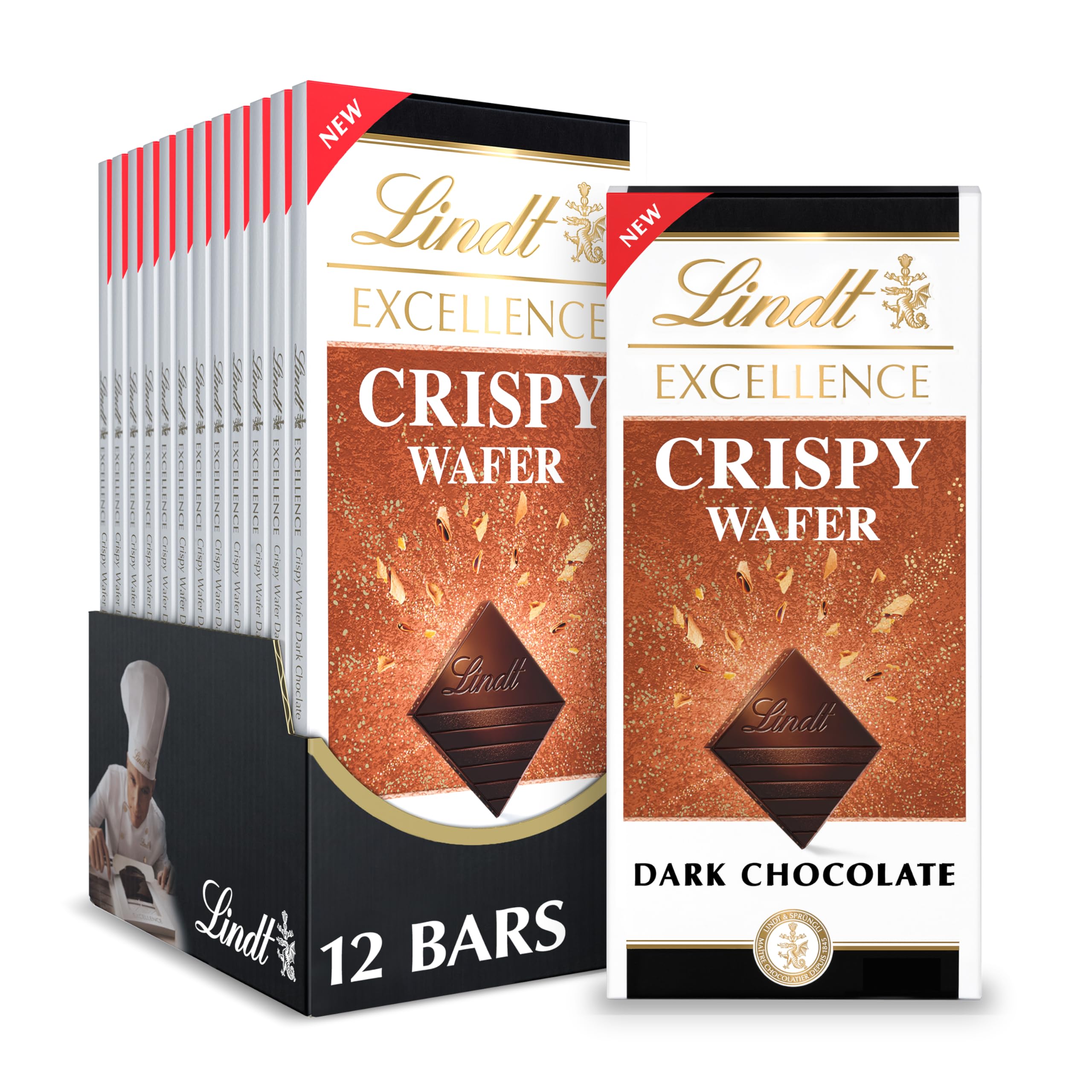 Lindt EXCELLENCE 85% Cocoa Dark Chocolate Bar, Dark Chocolate Candy, 3.5 oz. (12 Pack)