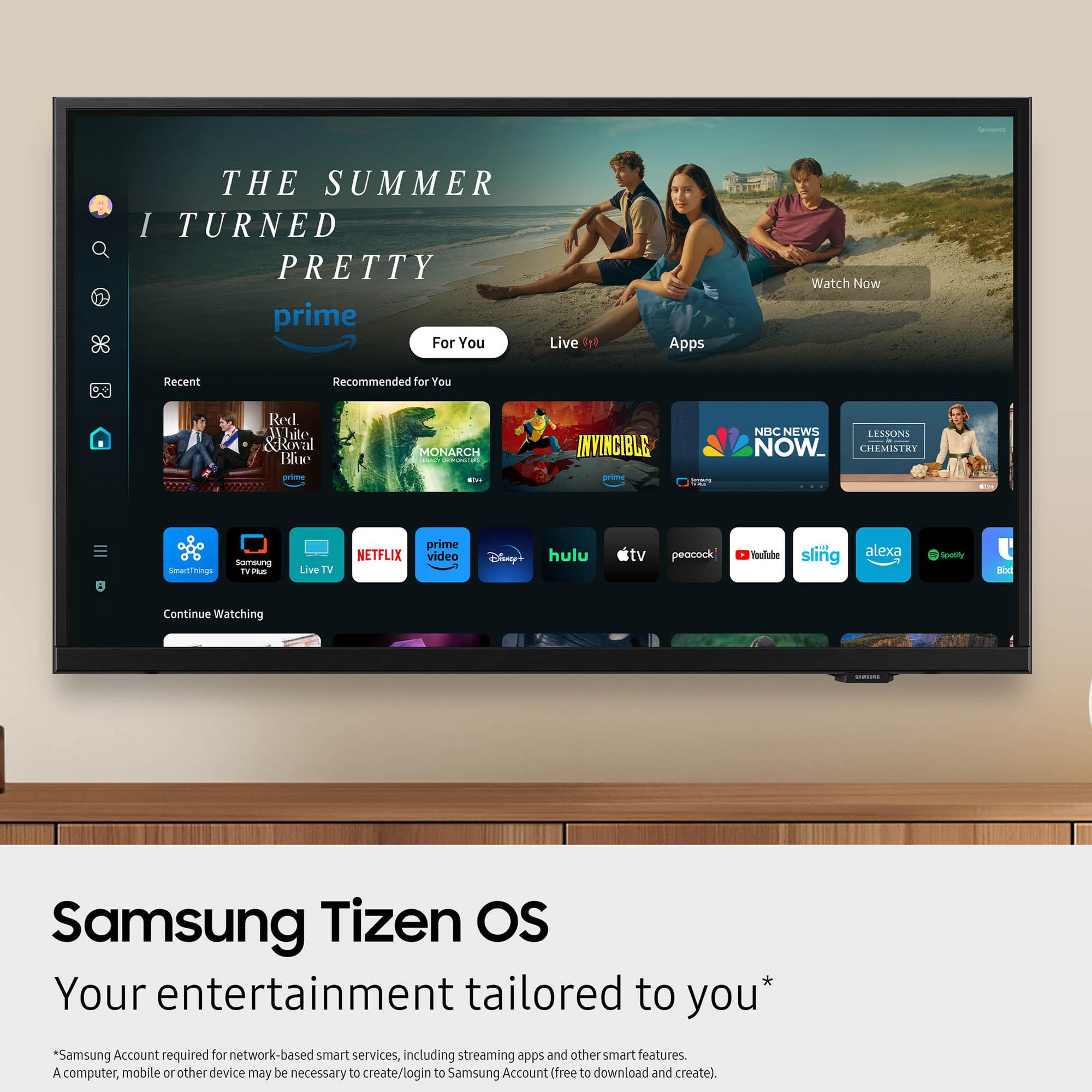 SAMSUNG 32-Inch Class Full HD F6000 Smart TV (2025 Model) HDR, Object Tracking Sound Lite, Knox Security, One UI Tizen, Smart TV