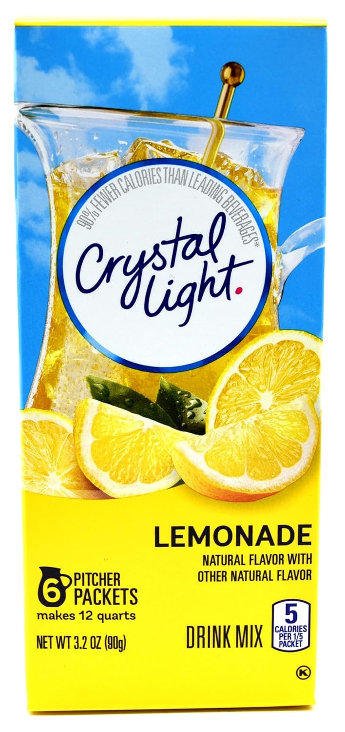 Crystal Light Pink Lemonade Drink Mix (8-Quart), 1.9-Ounce Canisters (Pack of 4)