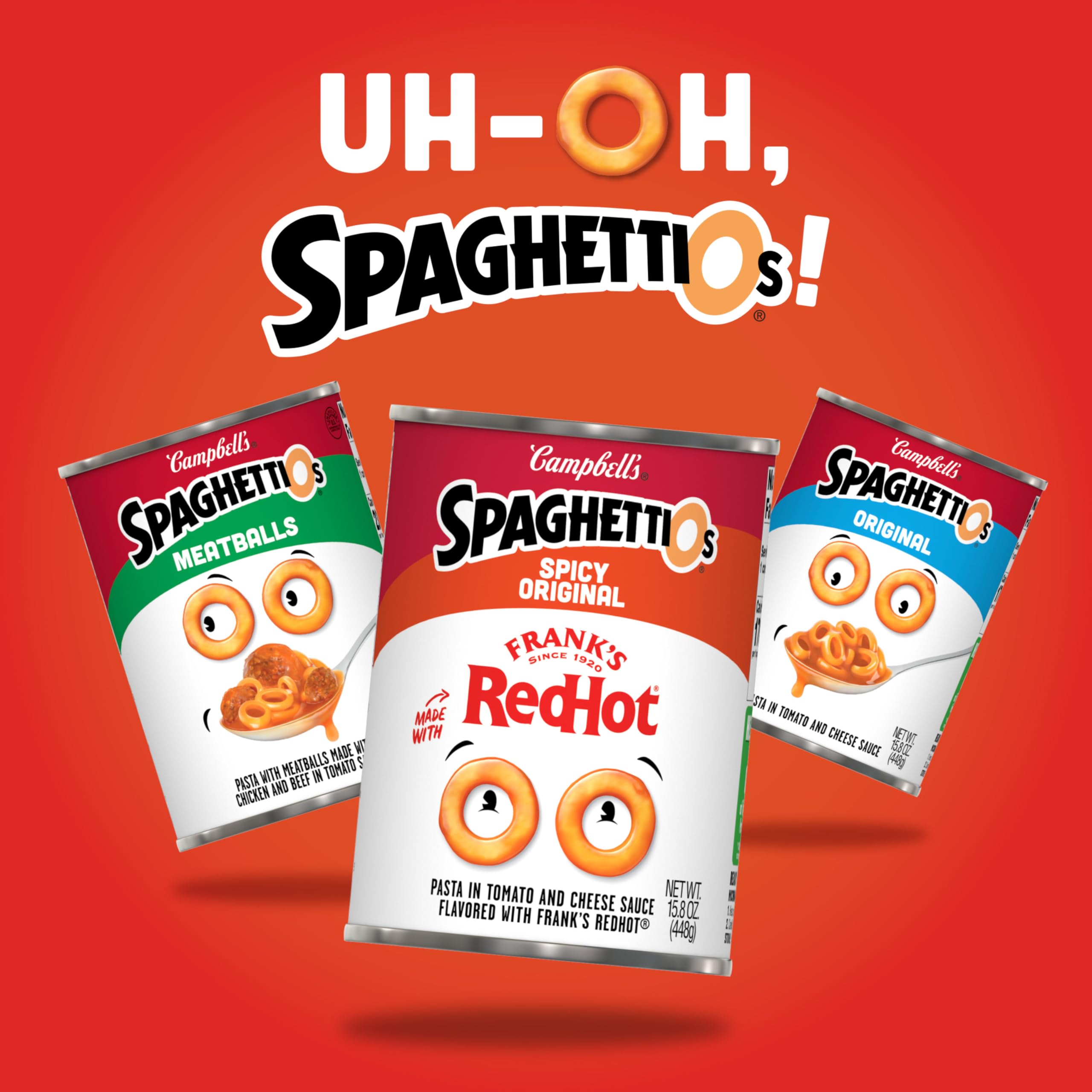 SpaghettiOs Canned Pasta with Meatballs, 15.6 oz Can (12 Pack)