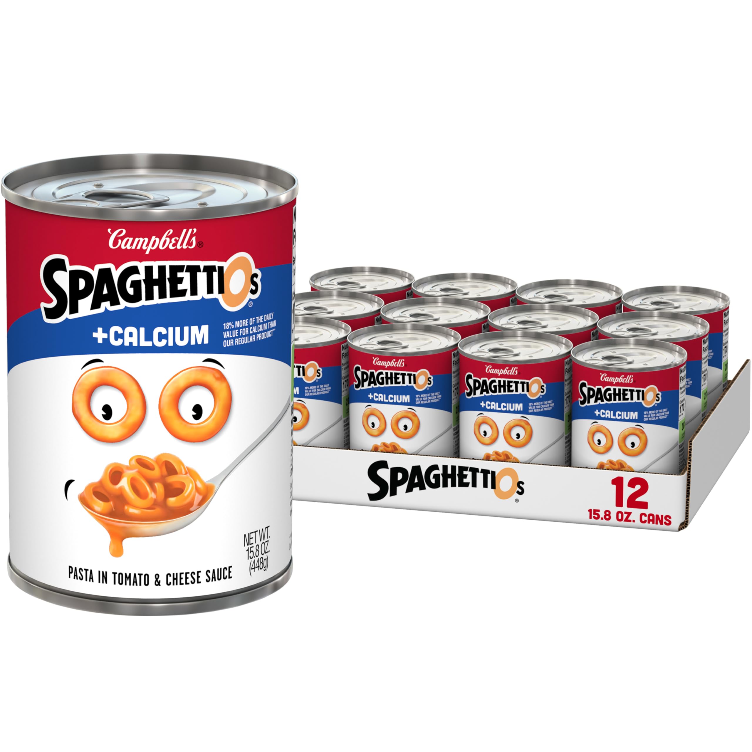 SpaghettiOs Canned Pasta with Meatballs, 15.6 oz Can (12 Pack)
