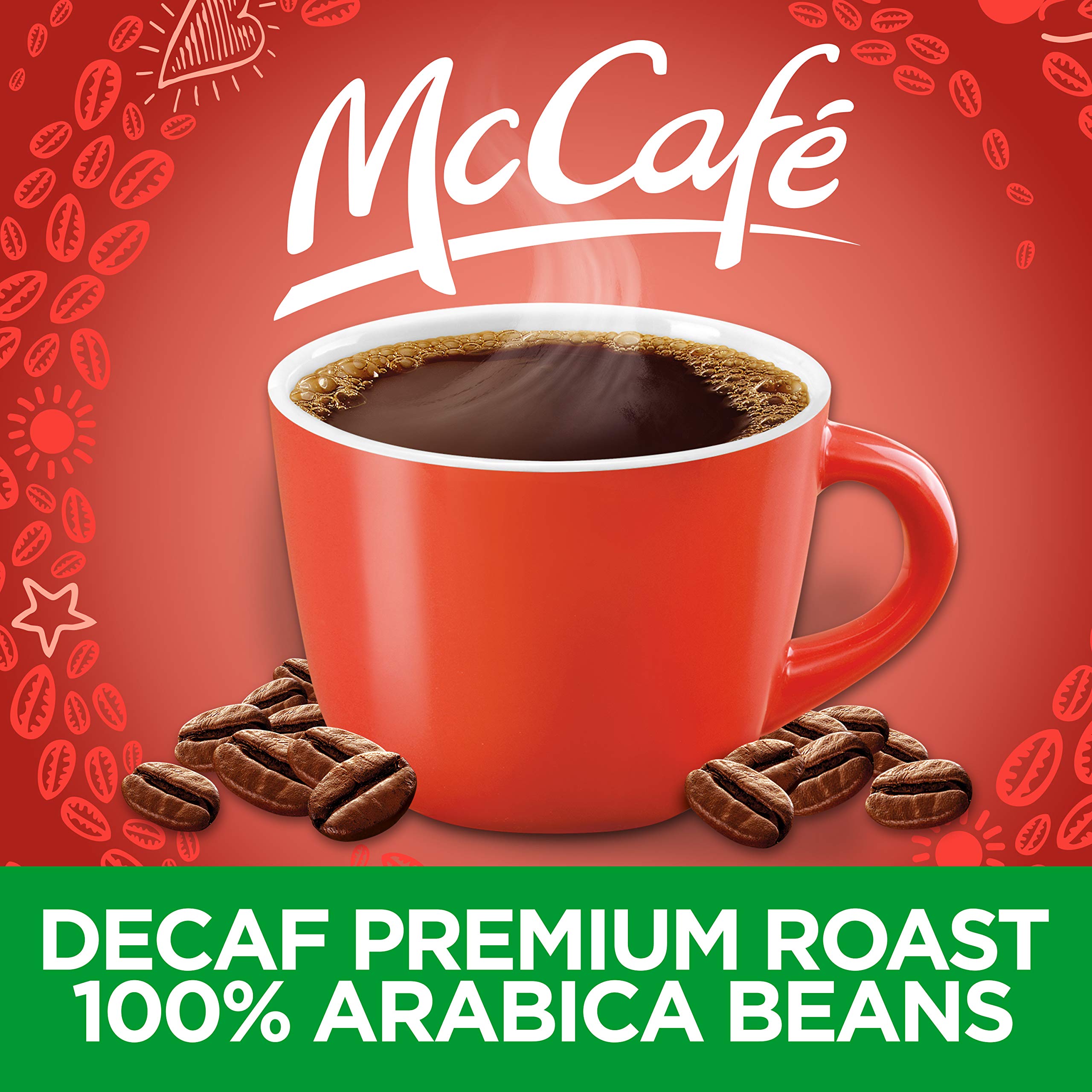 McCafe Premium Roast Decaf Coffee, Single Serve Keurig K-Cup Pods, Decaffeinated, 96 Count (4 Packs of 24)