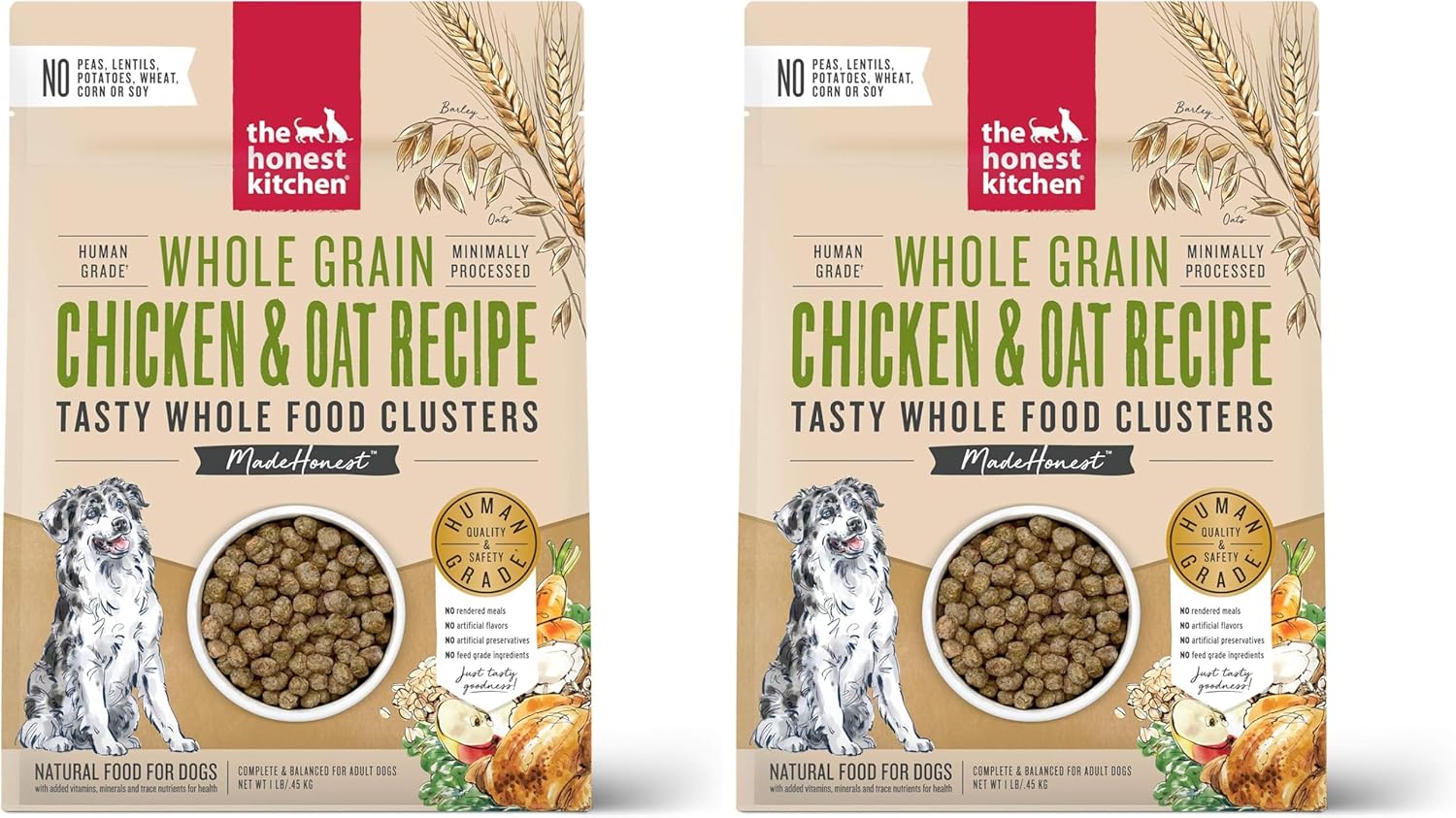 The Honest Kitchen Whole Food Clusters Whole Grain Chicken & Oat Dry Dog Food, 5 lb Bag