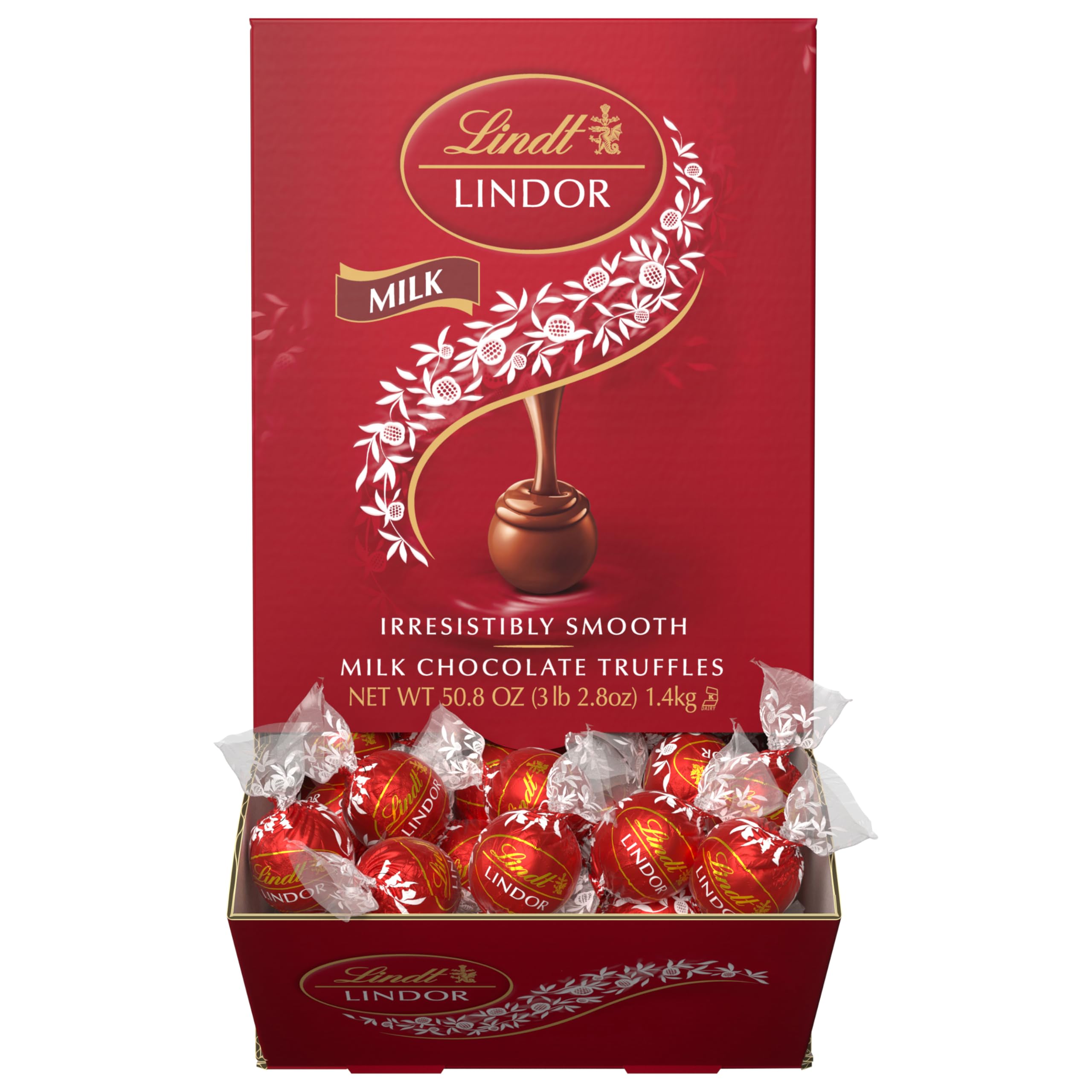 Lindt LINDOR Dark Chocolate Candy Truffles, Dark Chocolate with Smooth, Melting Truffle Center, 25.4 oz., 60 Count
