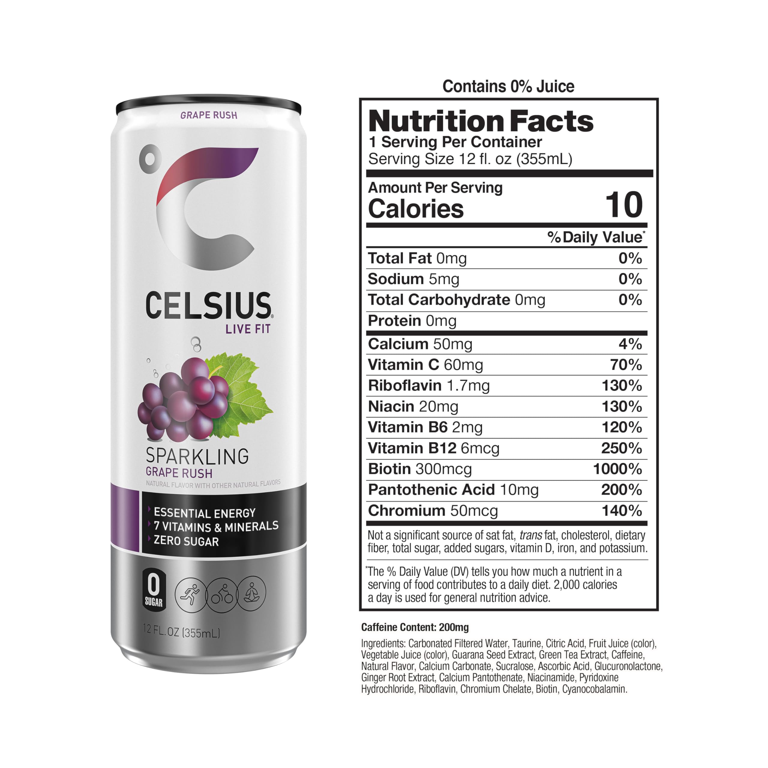 CELSIUS Sparkling Kiwi Guava, Functional Essential Energy Drink 12 Fl Oz (Pack of 12)
