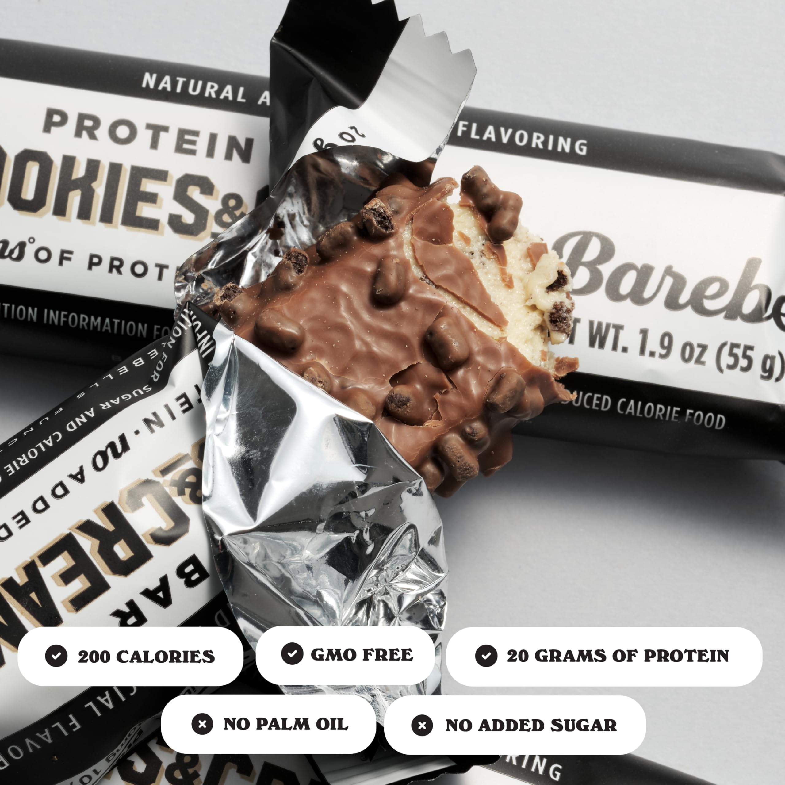 Barebells Protein Bars Salty Peanut - 12 Count, 20g High Protein Treats - Chocolate Nutrition Bar with 1g Total Sugars - On-The-Go Breakfast or Post-Workout Snack
