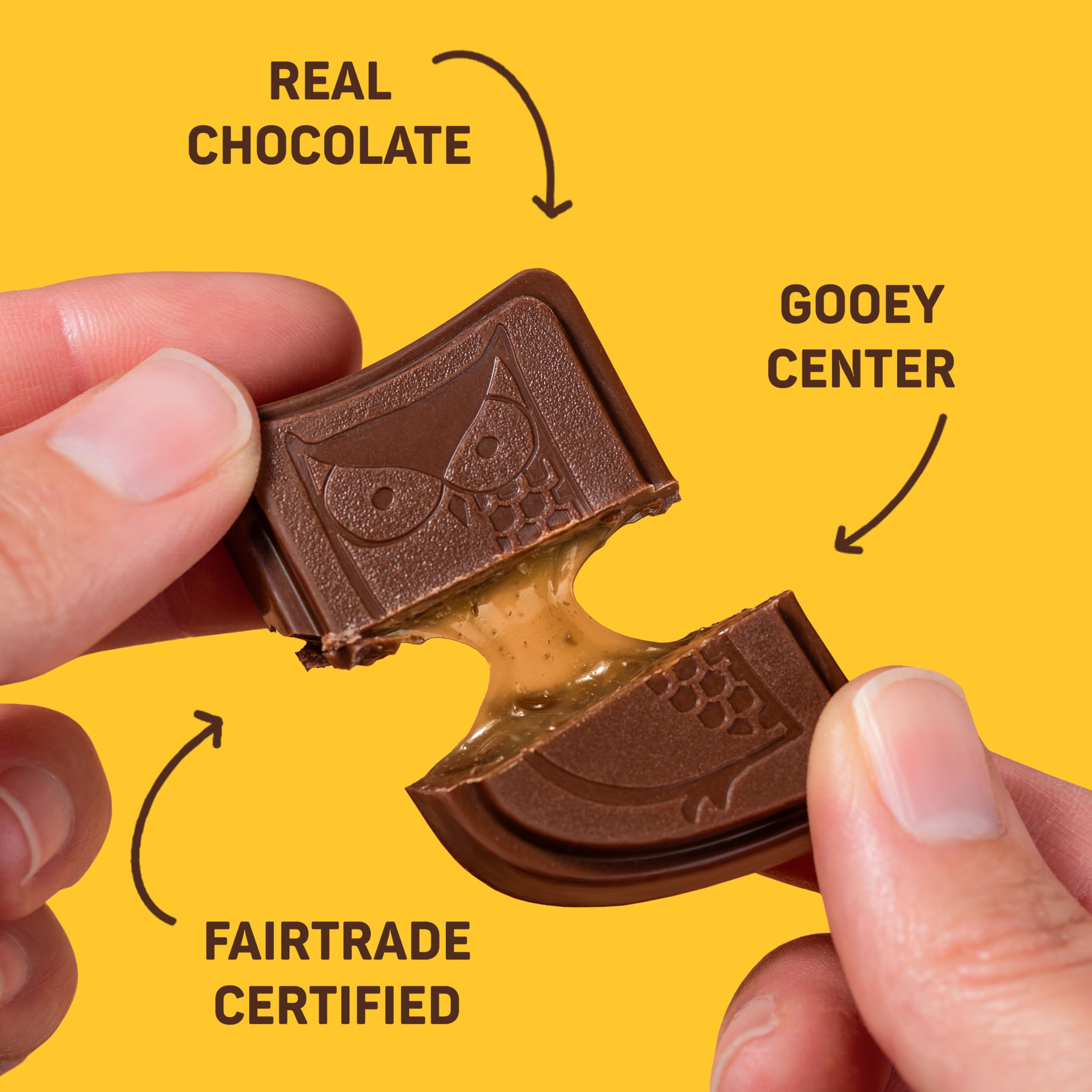 AWAKE - Caffeinated Chocolate Bites - Caramel Milk Chocolate, 50 Bites - 50mg Caffeine - Individually Wrapped Energy Bites - Coffee Alternative - Fairtrade, Gluten Free, Non GMO - 0.48oz