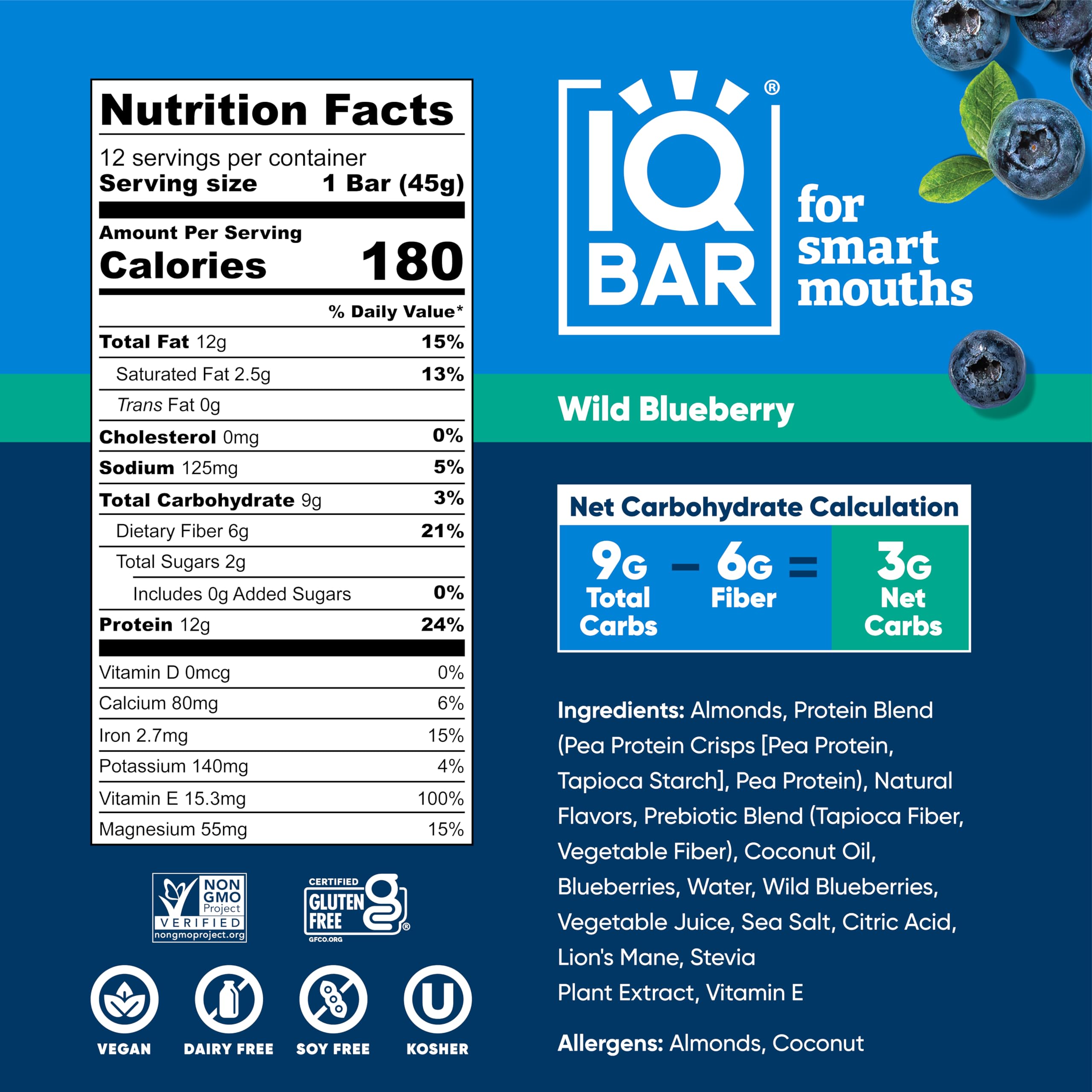 IQBAR Brain and Body Plant Protein Bars - Chocolate Lovers Variety - 36-Count - Keto, Vegan, Low Carb, High Fiber, Gluten Free, Dairy Free, Low Sugar Snack with Nutrients for Focus, Energy, Meal Replacement