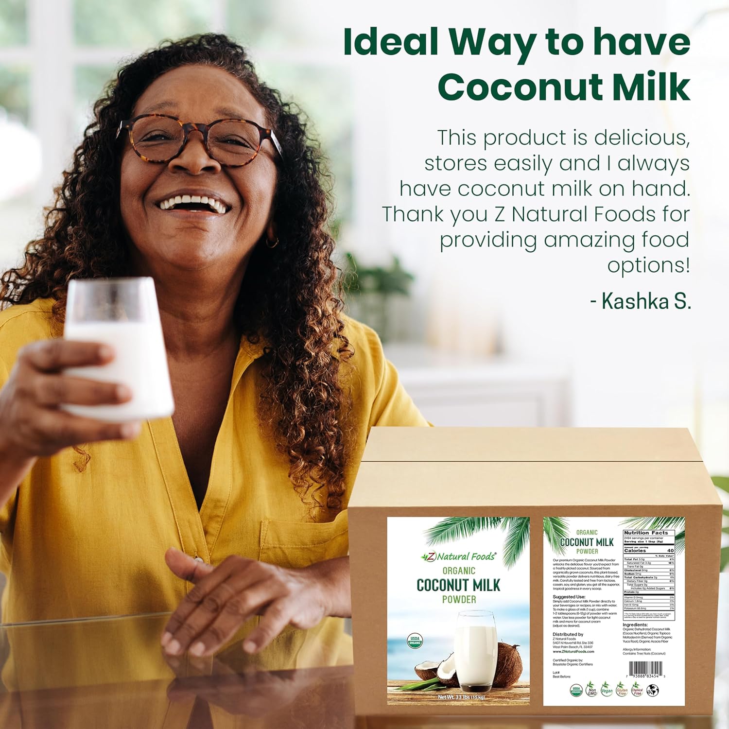 Z Natural Foods Premium Whole Milk Powder - Powdered Milk for Baking, Cooking, Drinks - Dry Milk Powder, Pasteurized, Non-GMO, Gluten-Free, Kosher-Certified, 5 lbs