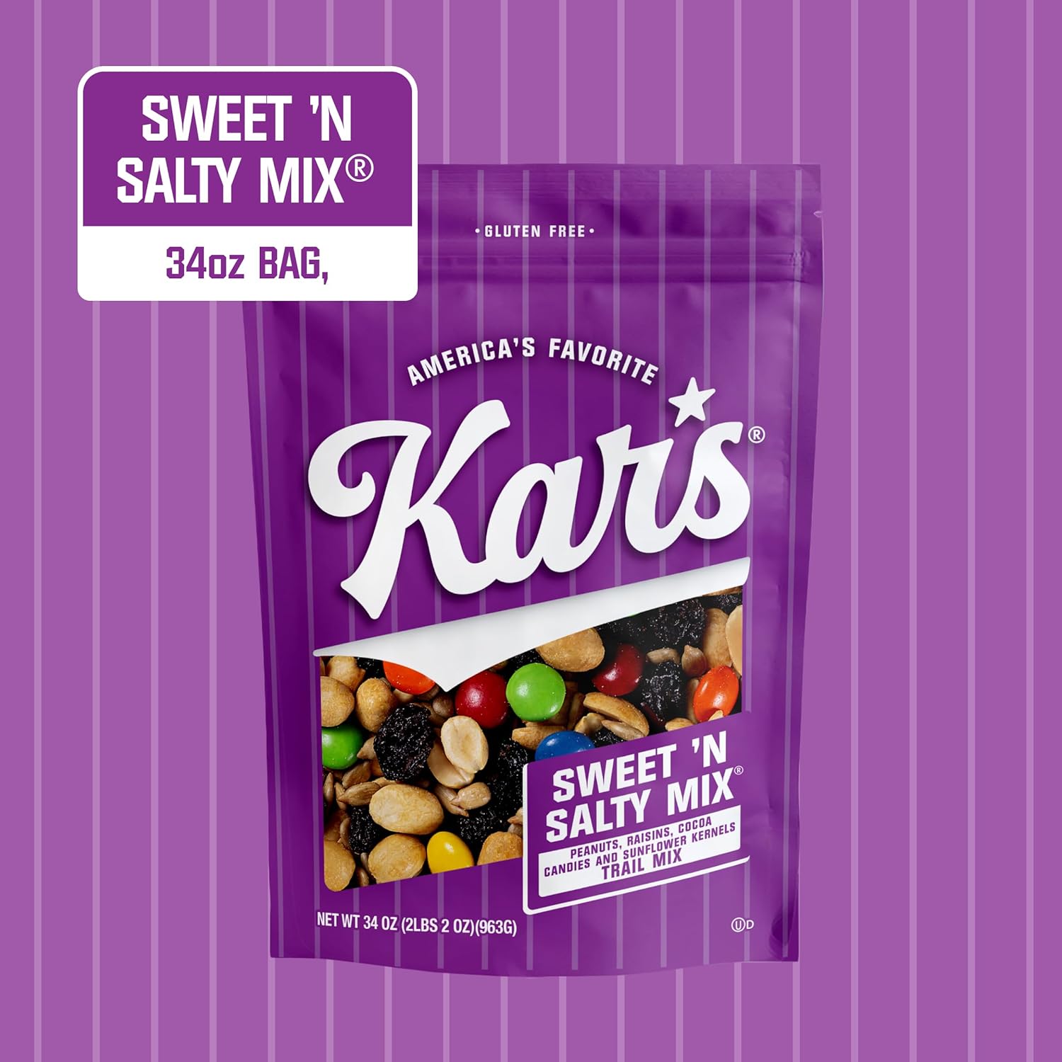 Kar’s Nuts Sweet ‘N Salty Trail Mix, 2 oz Pouch (Pack of 72), Gluten-Free Trail Mix Snack