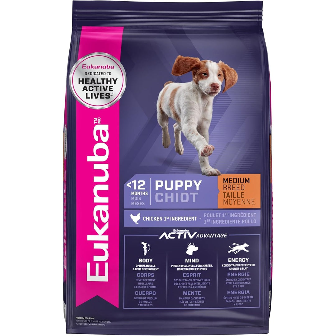 Eukanuba Puppy Medium Breed Dry Dog Food, 30 lb Bag