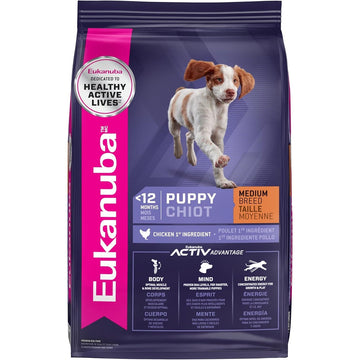 Eukanuba Puppy Medium Breed Dry Dog Food, 30 lb Bag