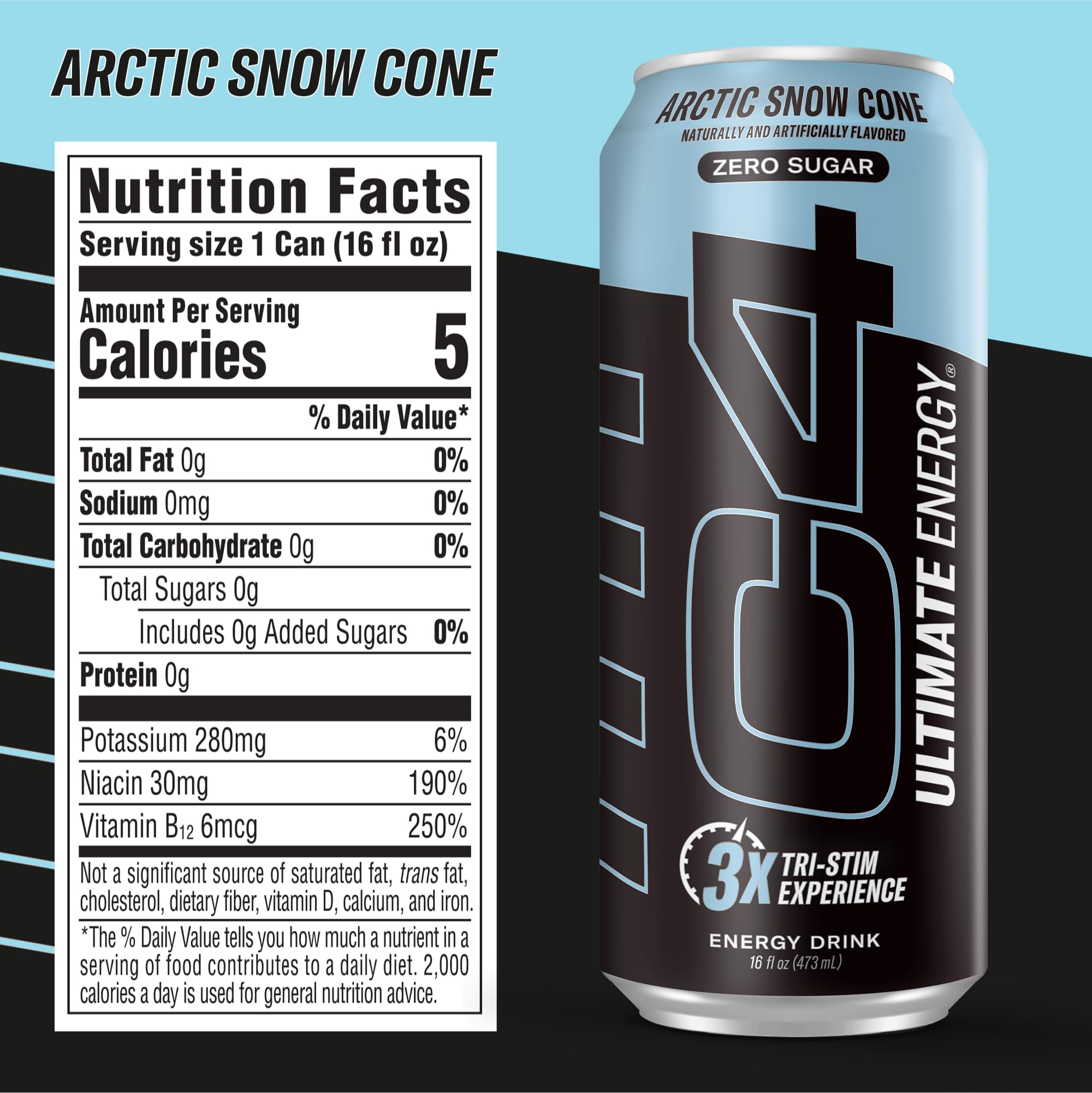 Cellucor C4 Ultimate | Pre Workout Sugar Free Energy Drink | Tri-Stim Experience with 300mg Caffeine + TeaCrine + Dynamine | Fruit Punch | 16oz (Pack of 12)