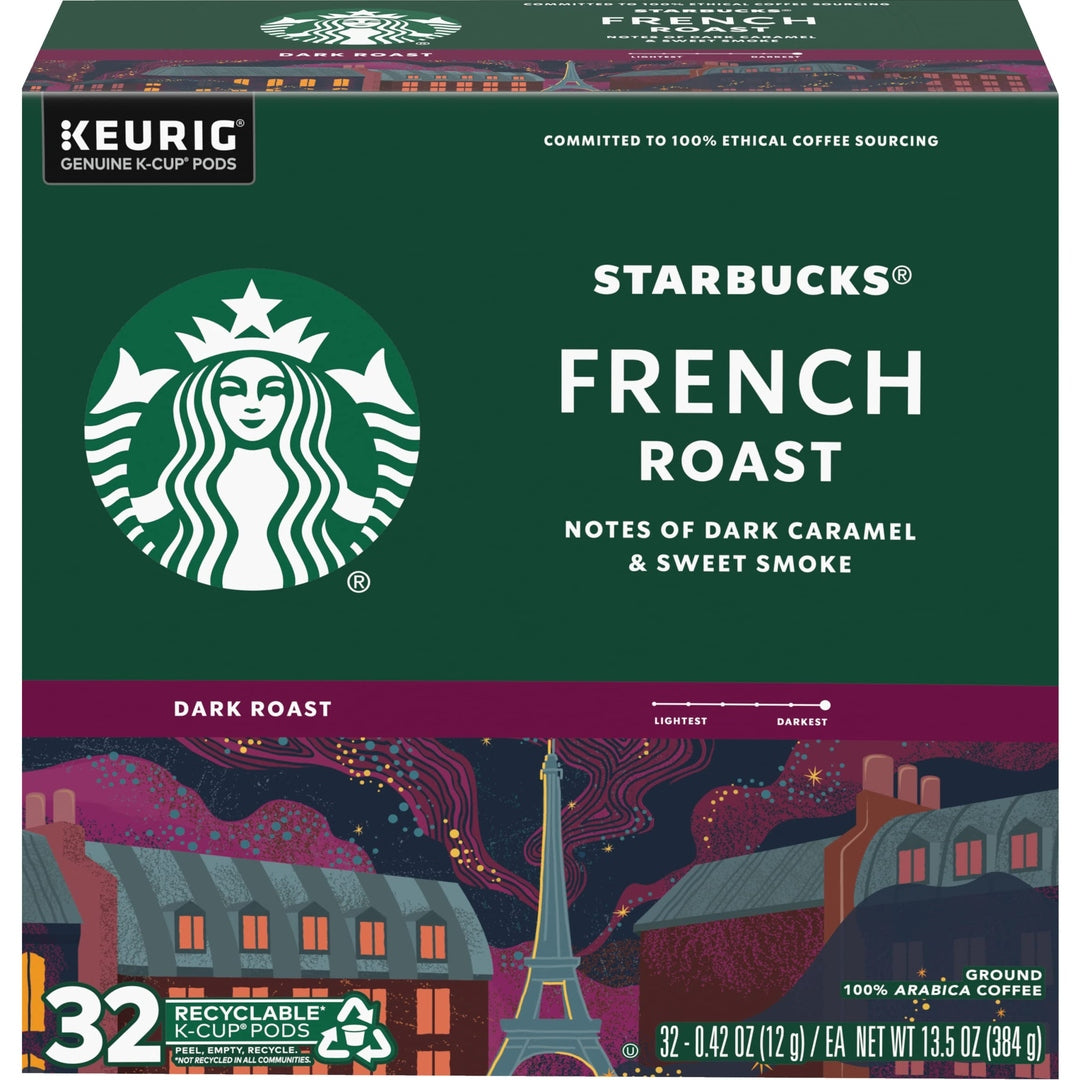 Starbucks K-Cup Coffee Pods, Dark Roast Hot or Iced Coffee, French Roast, 96 Keurig Pods