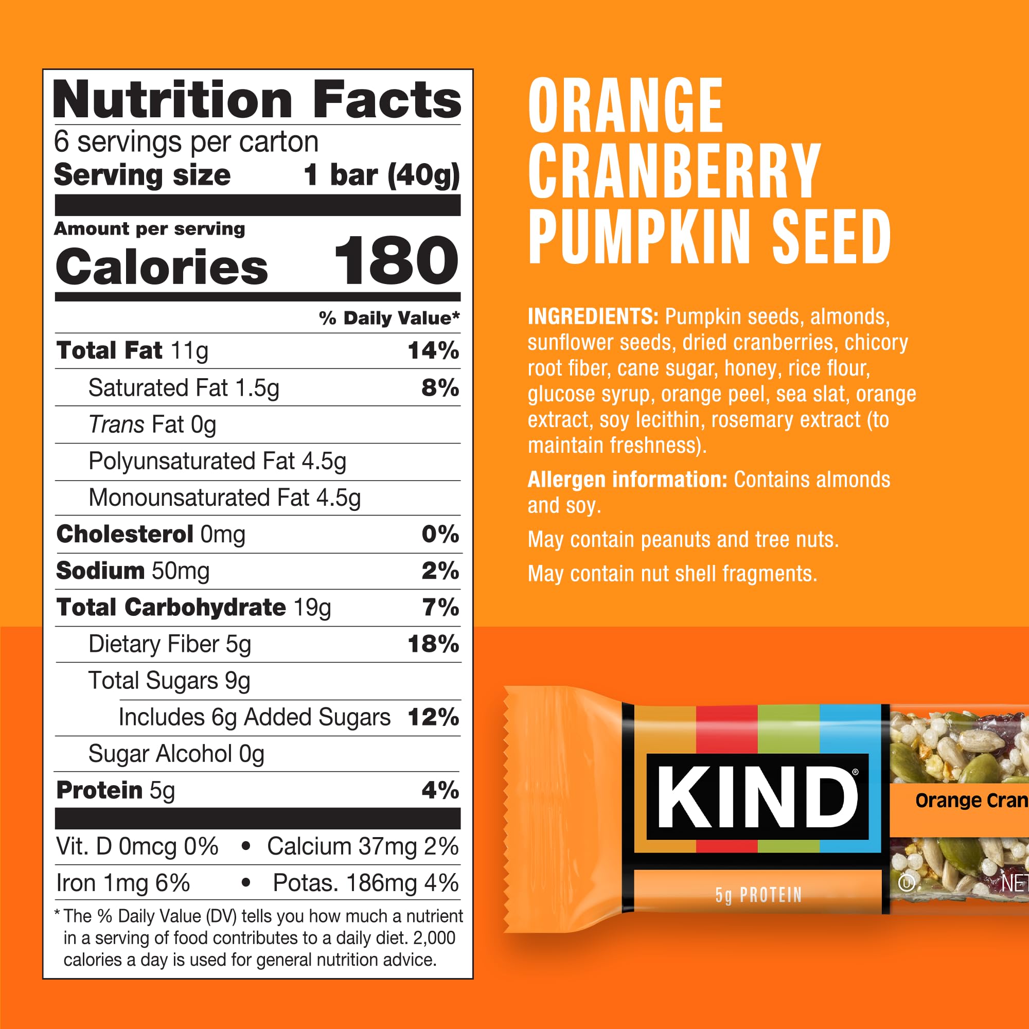 KIND Bars Seeds, Fruit and Nuts Variety Pack, Strawberry, Dark Chocolate Raspberry and Orange Cranberry, Good Source of Fiber, 5g Protein, Gluten Free Snack Bars, 18 Count