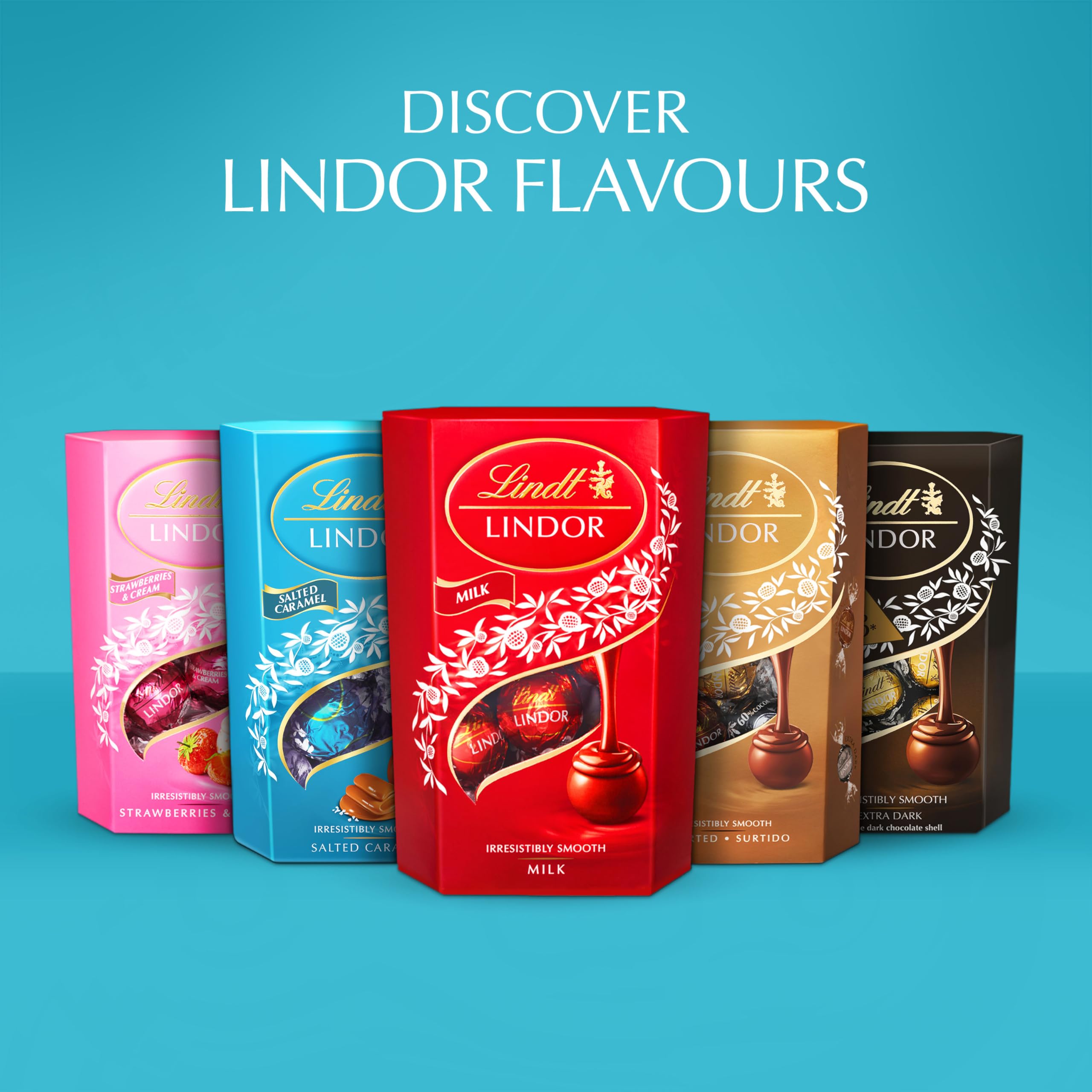 Lindt LINDOR Dark Chocolate Candy Truffles, Dark Chocolate with Smooth, Melting Truffle Center, 25.4 oz., 60 Count