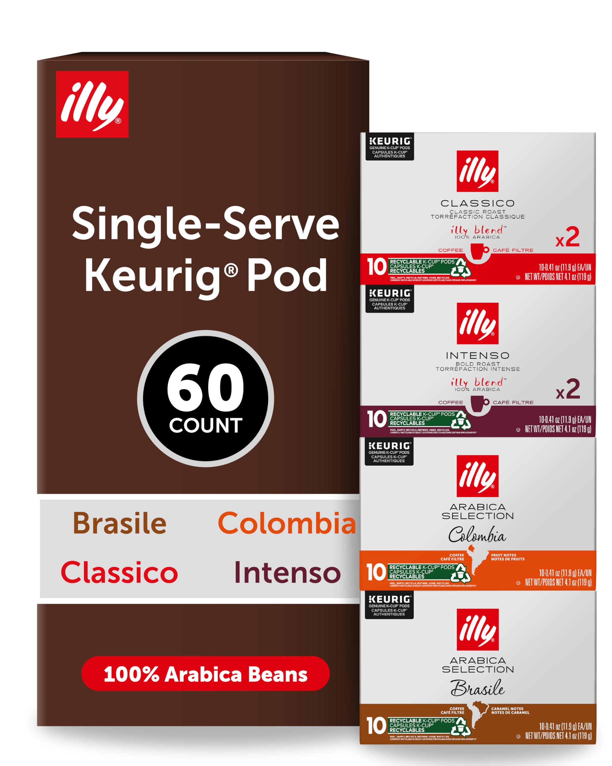 Illy Coffee K Cups - Pods For Keurig Machines – Classico Roast - Caramel, Orange Blossom & Jasmine - Mild, Flavorful & Balanced Flavor - No Preservatives – 32 Count