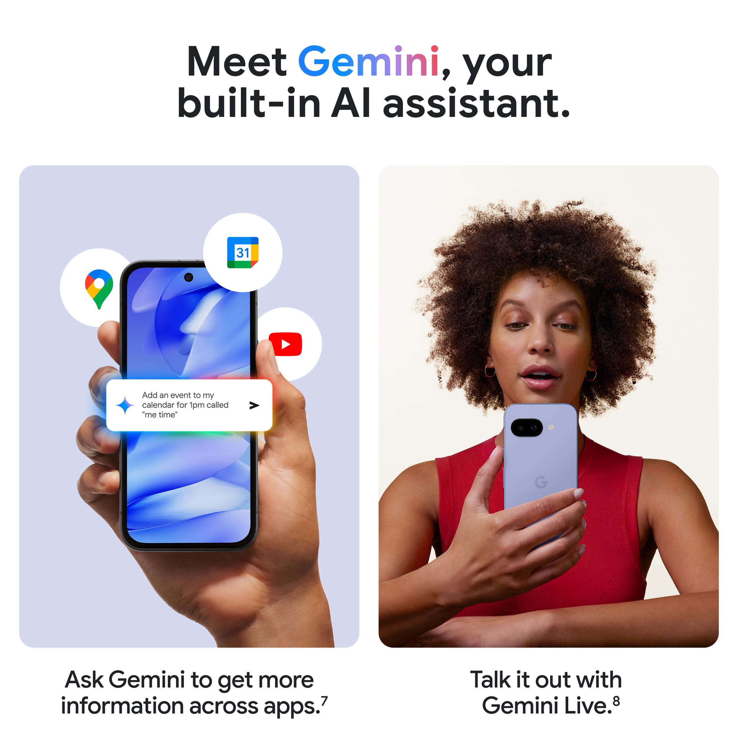 Google Pixel 9a with Gemini - Unlocked Android Smartphone with Incredible Camera and AI Photo Editing, All-Day Battery, and Powerful Security - Peony - 128 GB