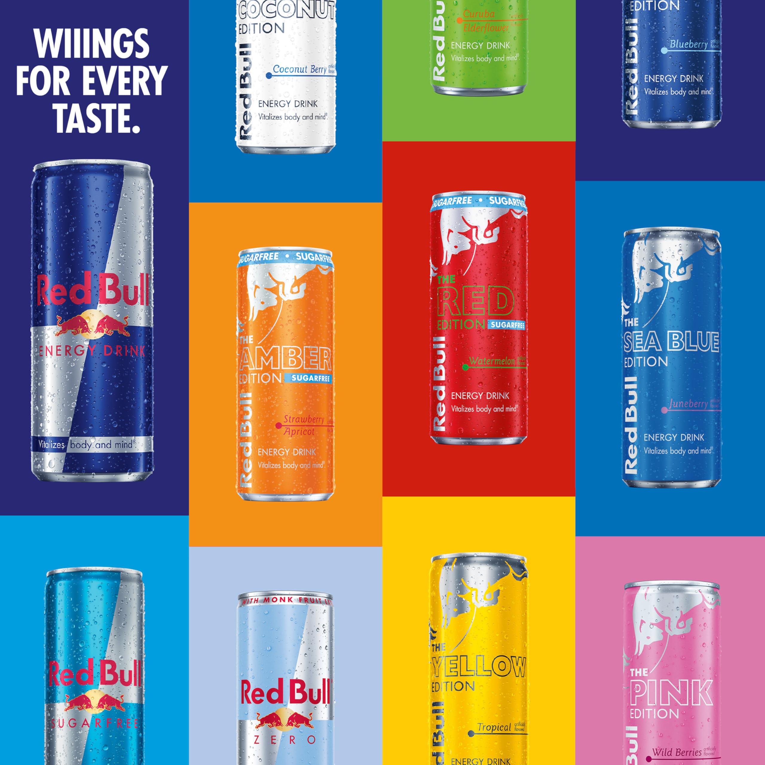 Red Bull Sugar Free Energy Drink with 151mg Caffeine plus Taurine & B Vitamins, 16 Fl Oz, Pack of 12 Cans