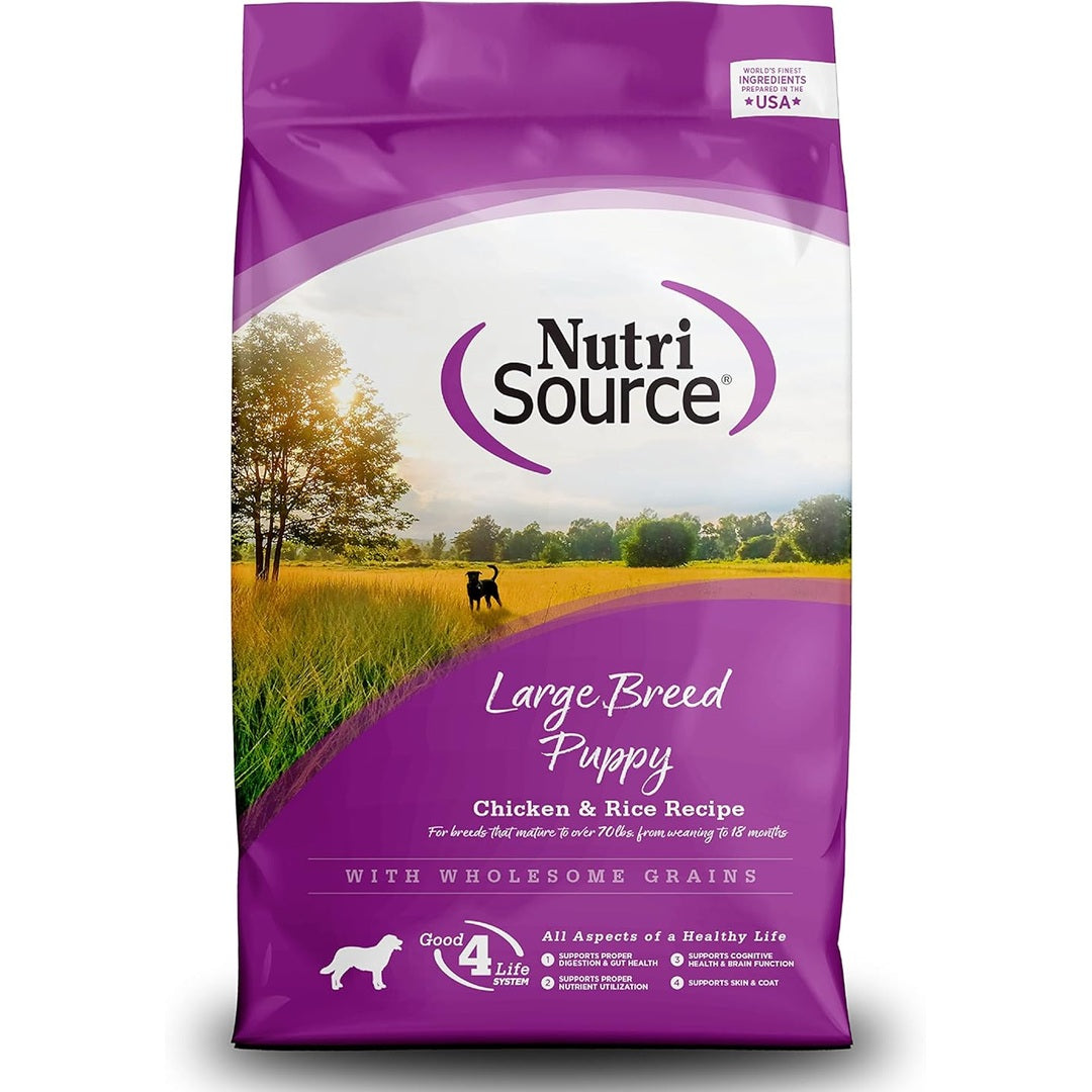 NutriSource Puppy Food for Large Breeds, Chicken and Rice, 26LB