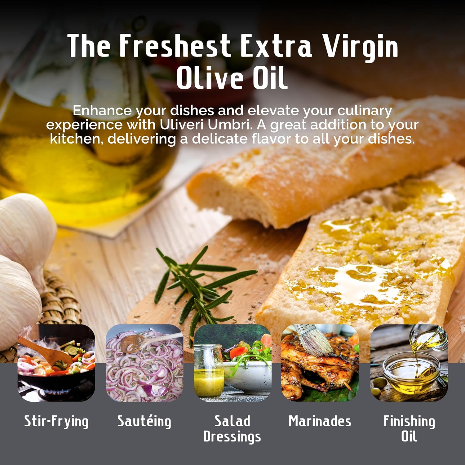 Frantoio Uliveti Umbri Bag in Box Olive Oil | Authentic Italian Extra Virgin Olive Oil | Perfect for Finishes and Dressings | Cold Pressed 100% Made in Italy | Bag-in-Box 3L (101.4 Fl Oz)