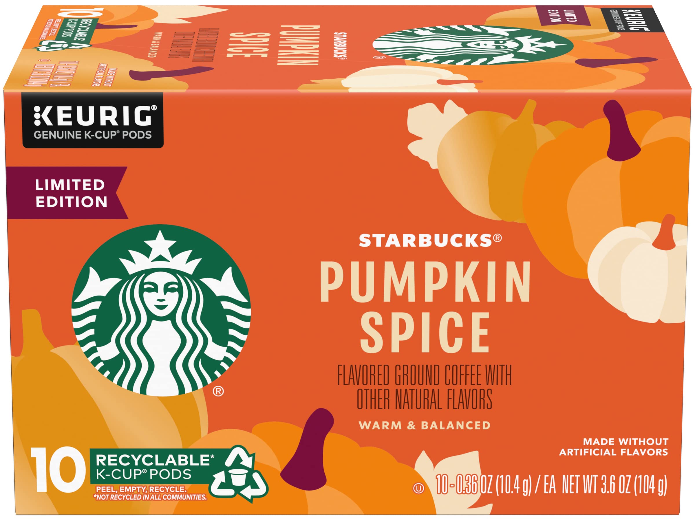Starbucks K-Cup Coffee Pods, Starbucks Blonde Roast Hot or Iced Coffee, Veranda Blend, 96 Keurig Pods
