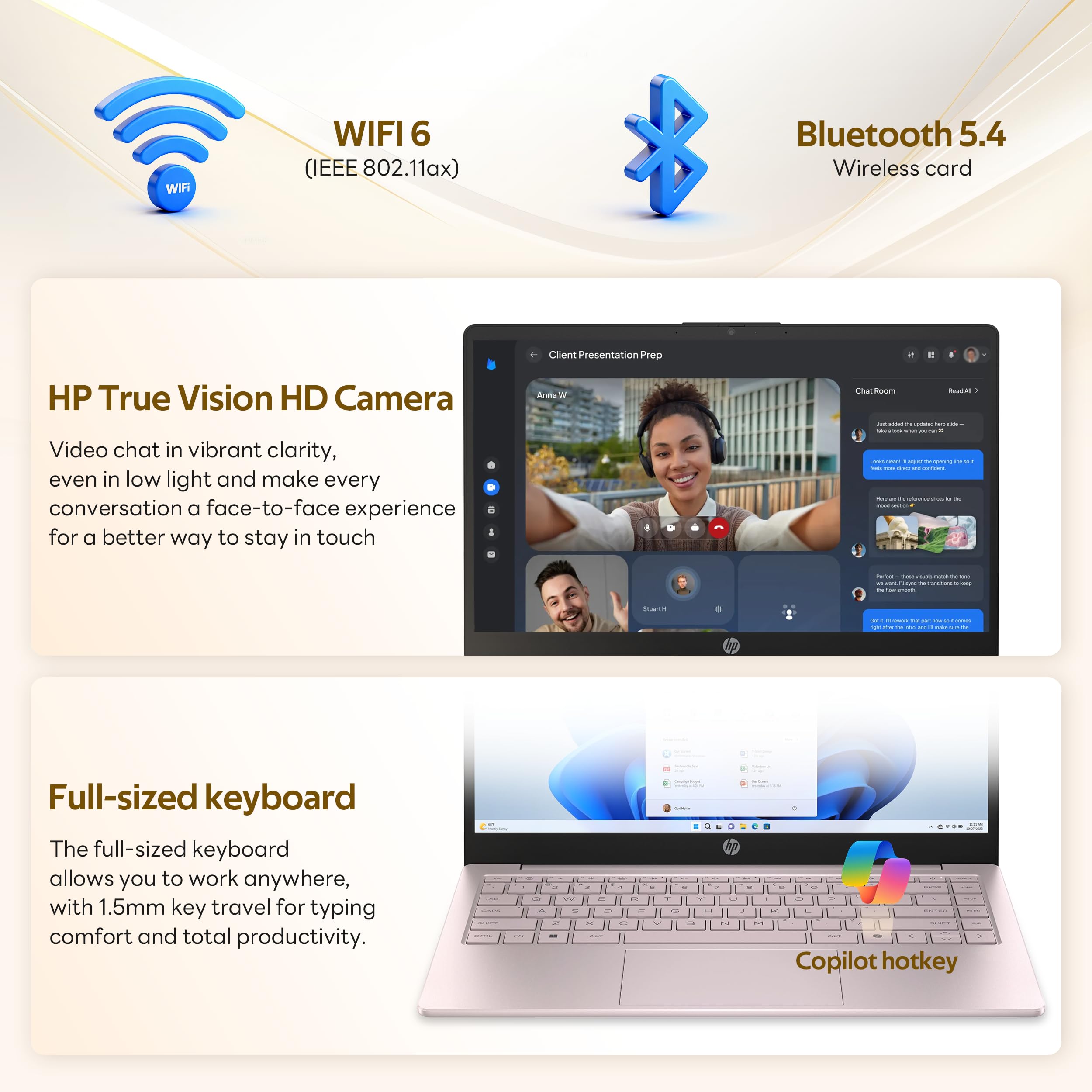 HP Stream 14" HD BrightView Laptop, Intel Celeron N4120, 16GB RAM, 288GB Storage (128GB UFS + 160GB Docking Station Set), Intel UHD Graphics, 720p Webcam, Wi-Fi, 1 Year Office 365, Win 11S, Silver