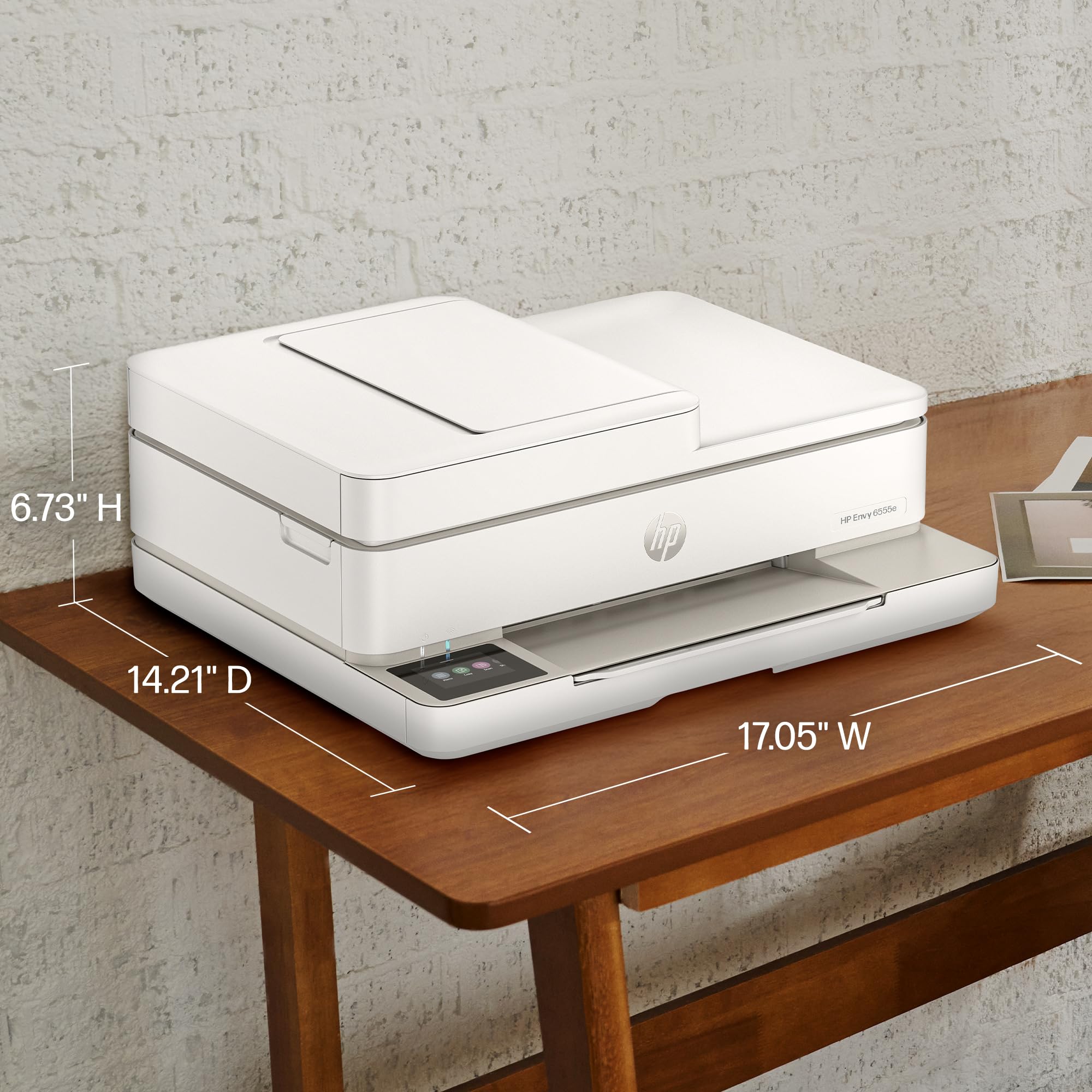 HP Envy 6555e Wireless All-in-One Color Inkjet Printer, Portobello, Print, scan, Copy, Duplex Printing Best-for-Home, 3 Month Instant Ink Trial Included, AI-Enabled (714N5A)