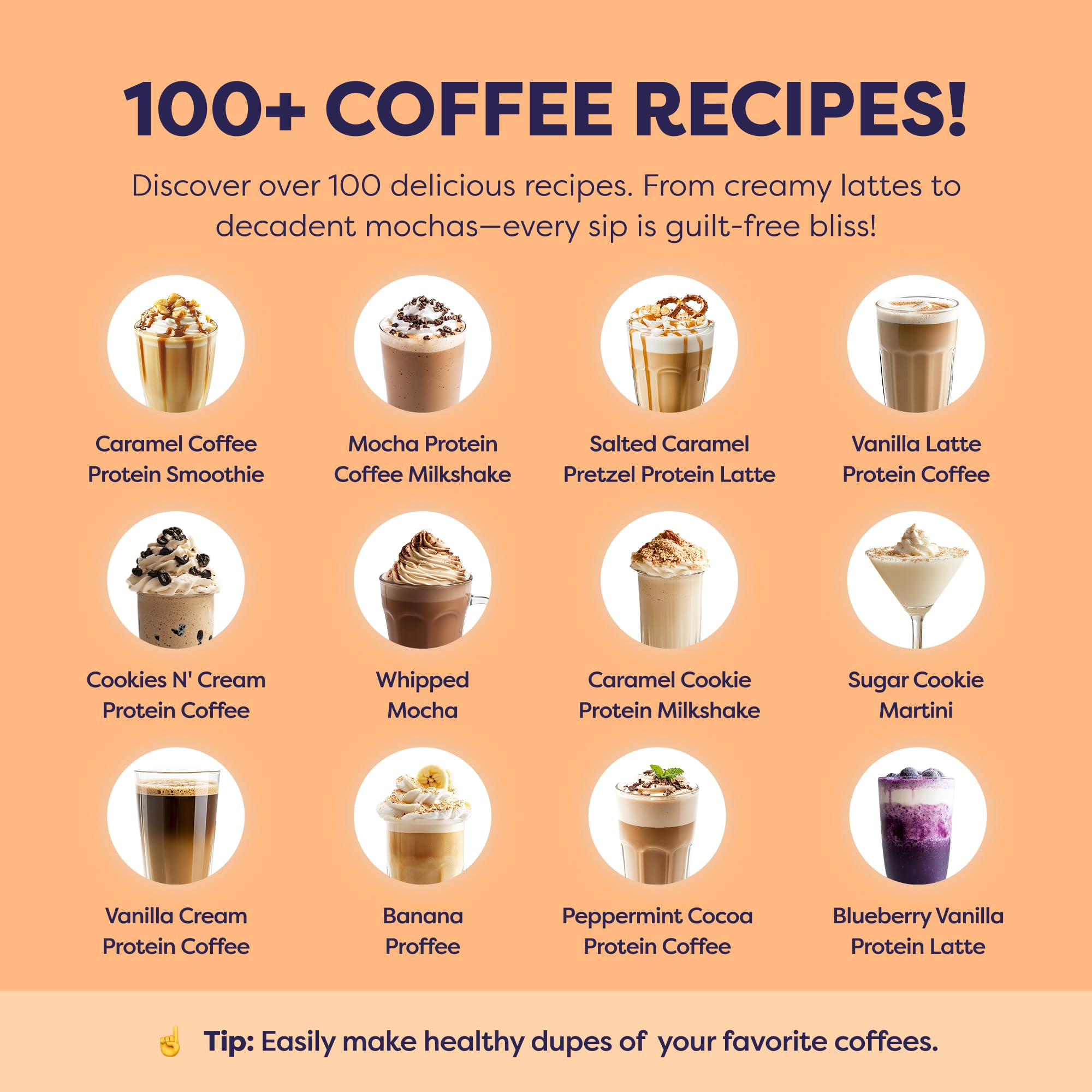 Caramel Protein Iced Coffee - Premium Whey Protein & Instant Iced Coffees - 100% Natural Cold Brew - Zero Artificial Flavors & Sweeteners, 80 mg Caffeine Per Serving, No Added Sugar, 20 Servings