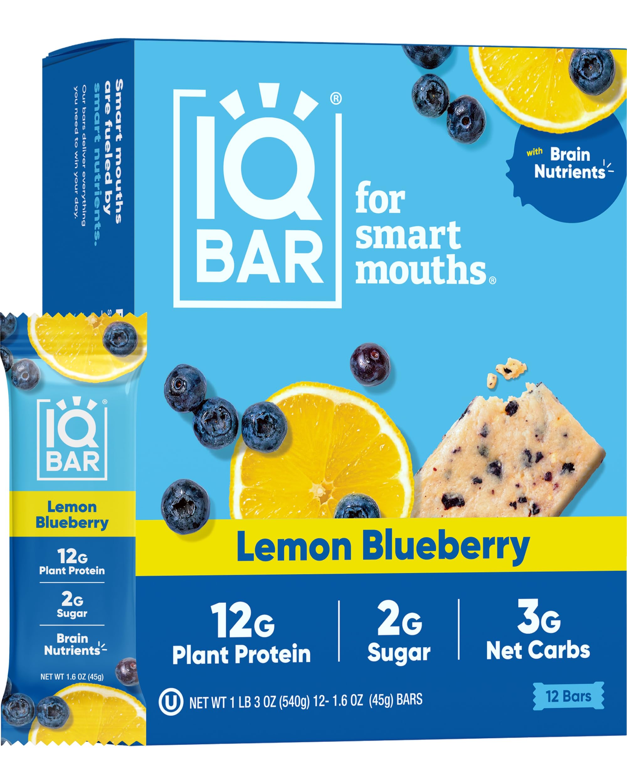 IQBAR Brain and Body Plant Protein Bars - Chocolate Lovers Variety - 36-Count - Keto, Vegan, Low Carb, High Fiber, Gluten Free, Dairy Free, Low Sugar Snack with Nutrients for Focus, Energy, Meal Replacement