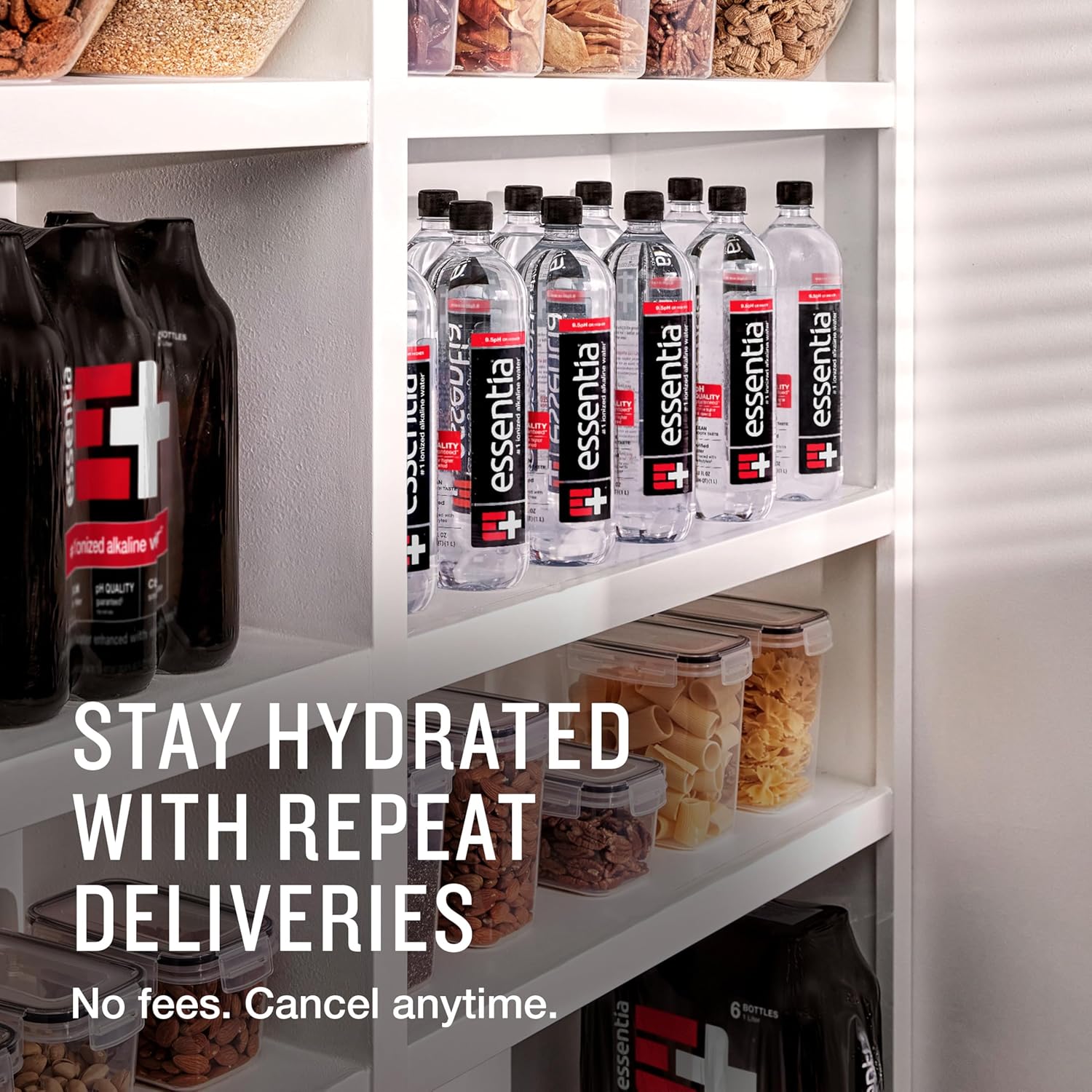 Essentia Water LLC , 99.9% Pure, Infused with Electrolytes for a Smooth Taste, pH 9.5 or Higher; Ionized Alkaline Water, Black, 42.3 Fl Oz (Pack of 12)