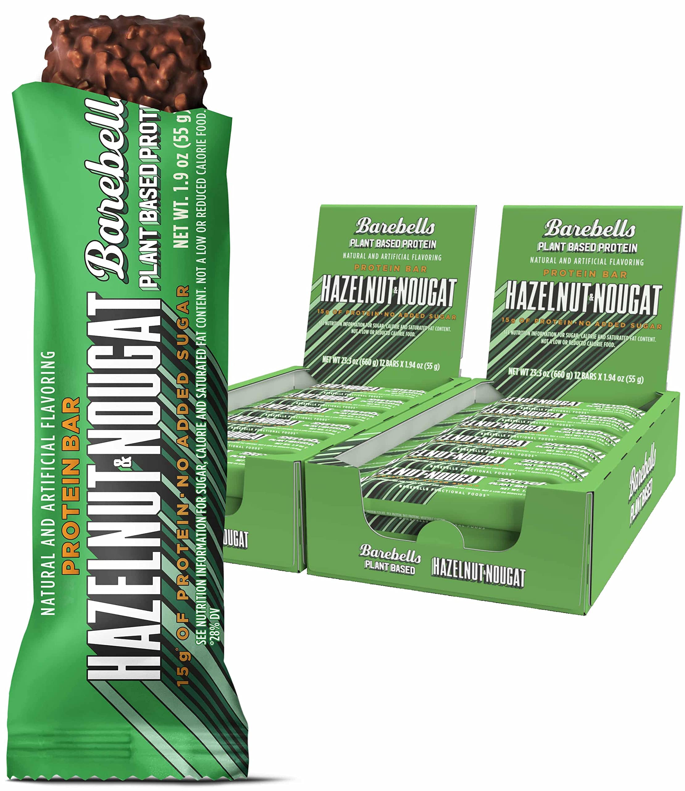 Barebells Protein Bars Salty Peanut - 12 Count, 20g High Protein Treats - Chocolate Nutrition Bar with 1g Total Sugars - On-The-Go Breakfast or Post-Workout Snack
