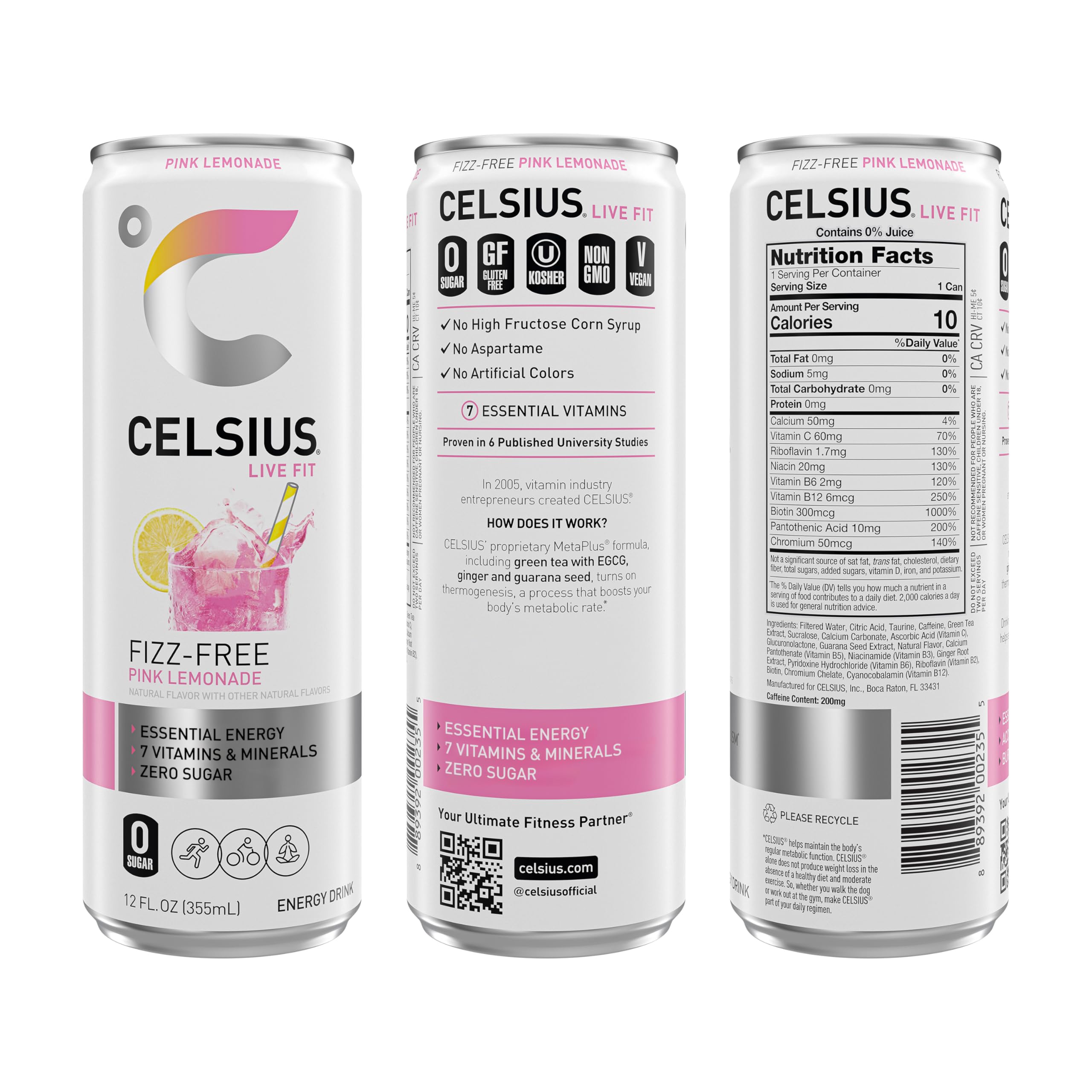 CELSIUS Sparkling Kiwi Guava, Functional Essential Energy Drink 12 Fl Oz (Pack of 12)
