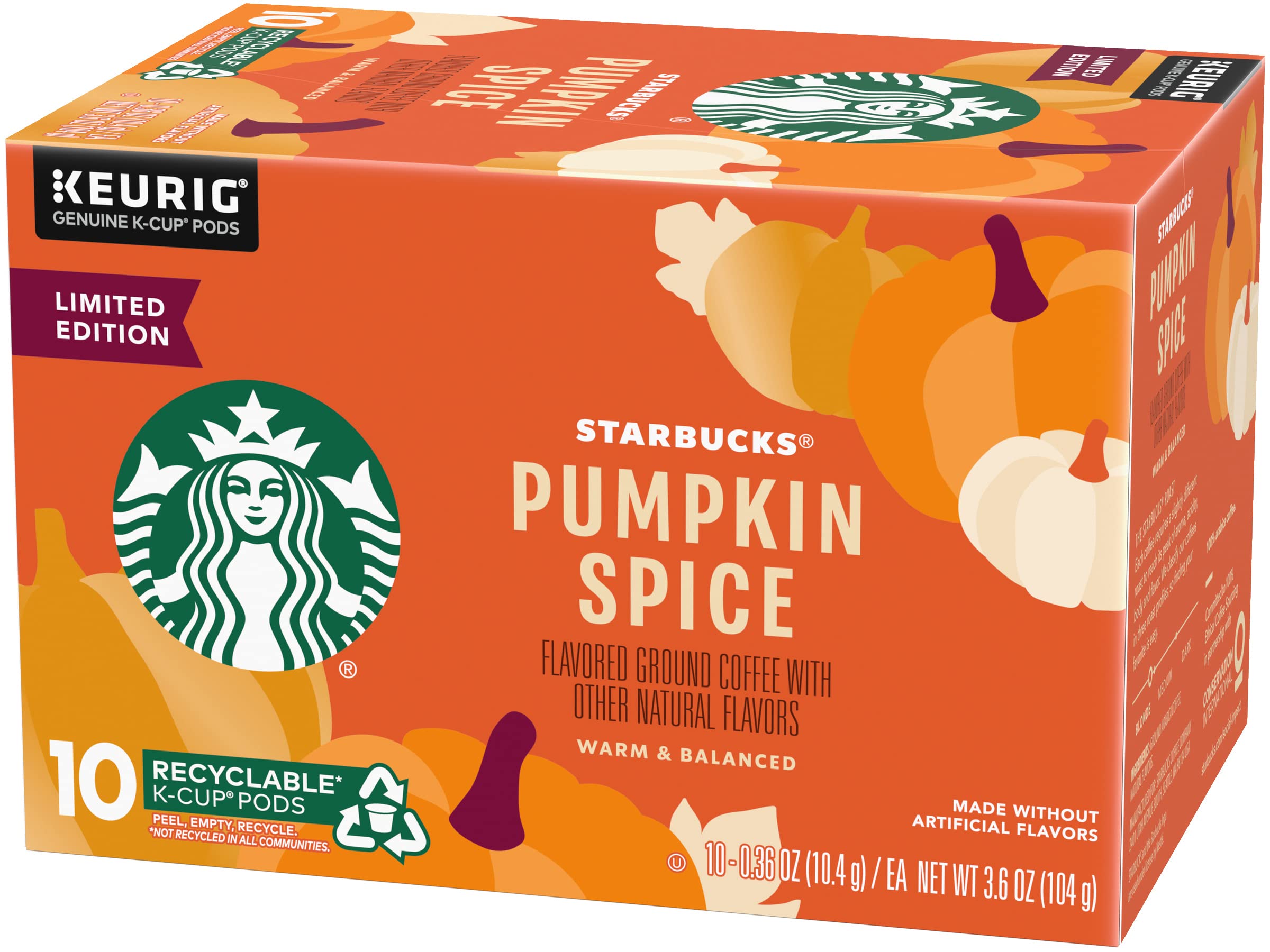 Starbucks K-Cup Coffee Pods, Starbucks Blonde Roast Hot or Iced Coffee, Veranda Blend, 96 Keurig Pods