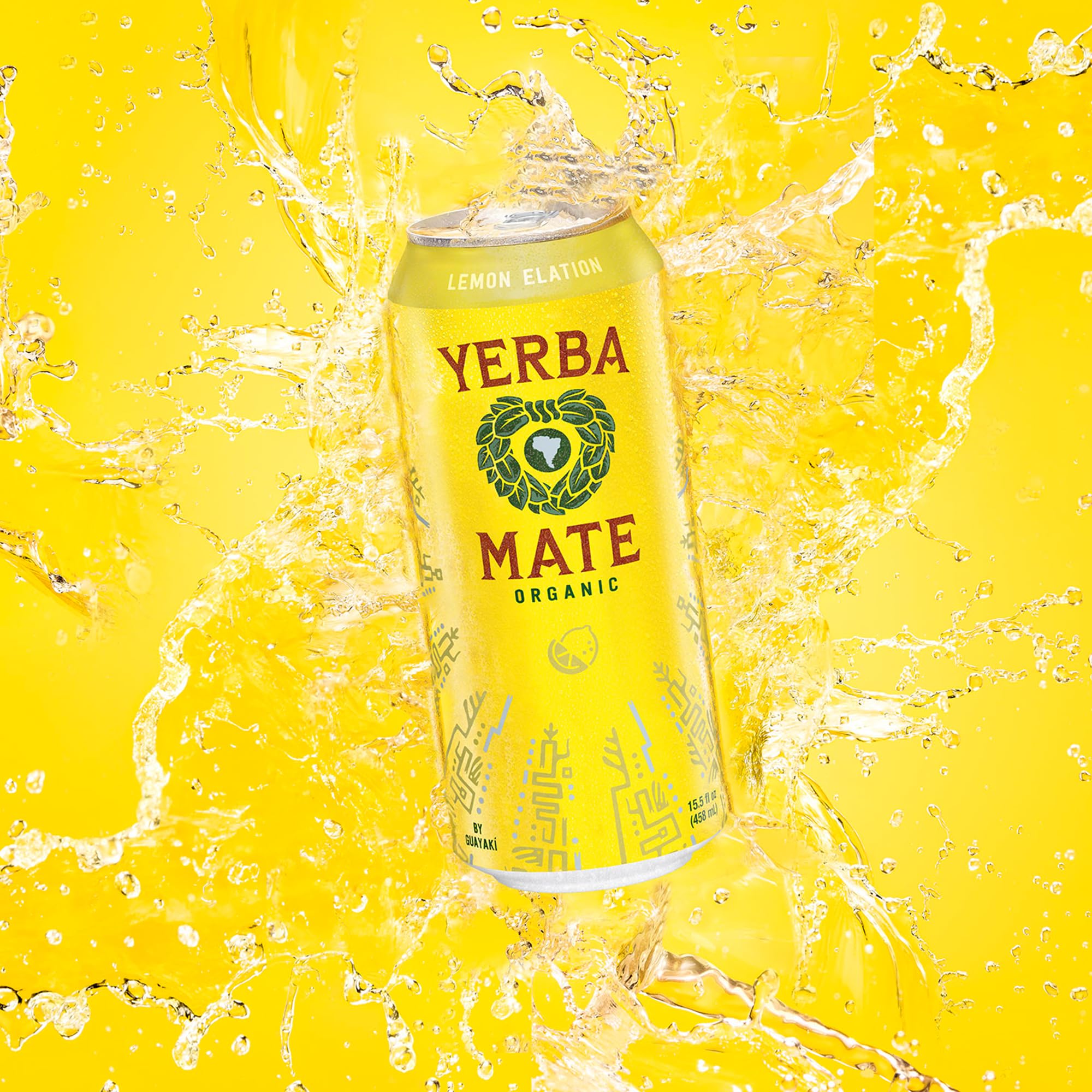 Yerba Madre Organic Yerba Mate, Enlighten Mint, 150mg Natural Caffeine, Energy Drink Alternative, No Jitters or Crash, 15.5 Oz Cans (Pack of 12)