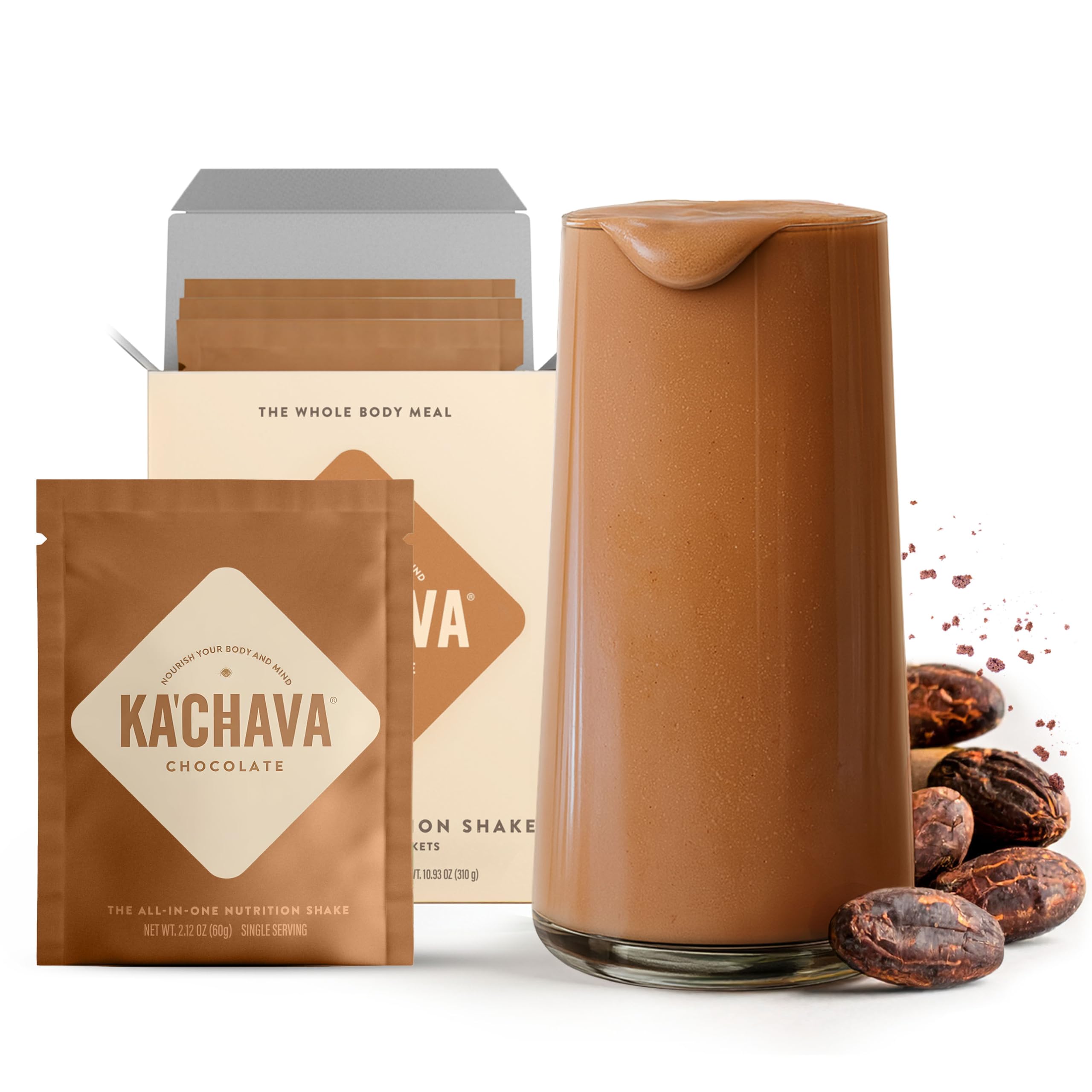 Ka’Chava Whole Body Meal Shake Vanilla 2 lb – Vegan Protein Powder with 85+ Superfoods & Greens – Plant-Based Meal Replacement with Probiotics & Digestive Enzymes – Gluten & Dairy Free (15 Servings)