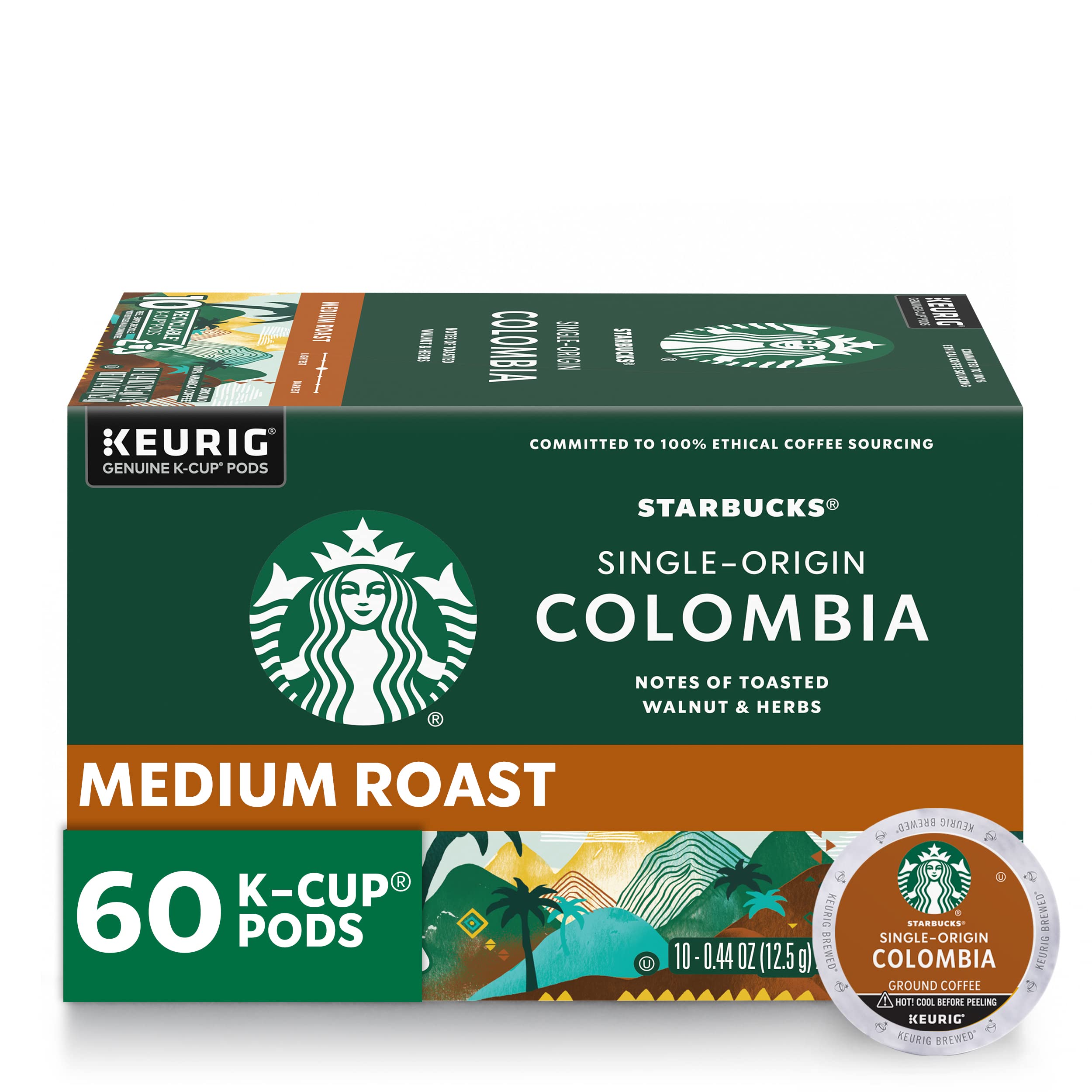 Starbucks K-Cup Coffee Pods, Medium Roast Hot or Iced Coffee, Pike Place Roast, 96 Keurig Pods