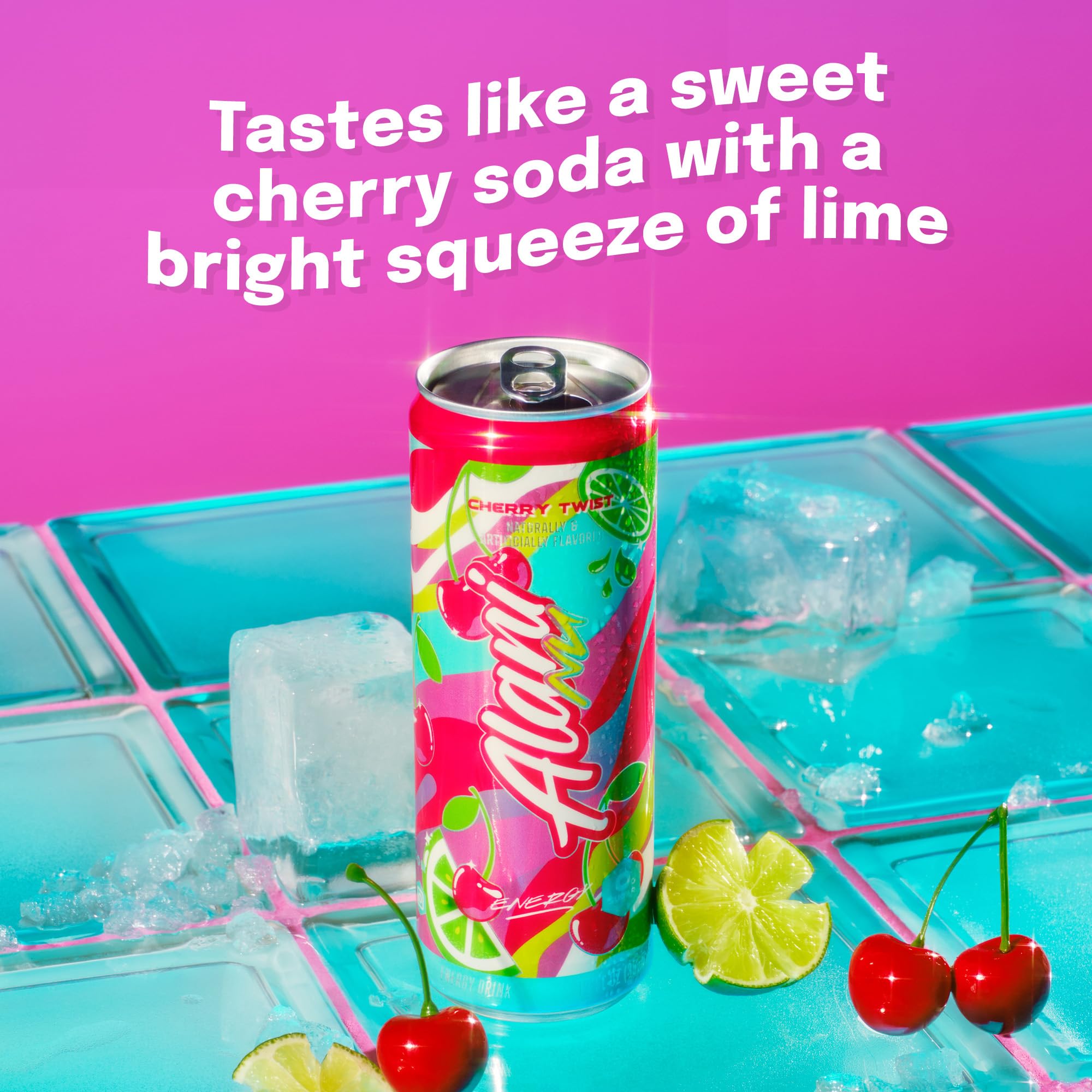 Alani Nu CHERRY TWIST Sugar Free, Low Calorie Energy Drinks, 200mg Caffeine, Biotin B Vitamins, Zero Sugar, 15 Calories, 12 Fl Oz Cans, 12 Pack0