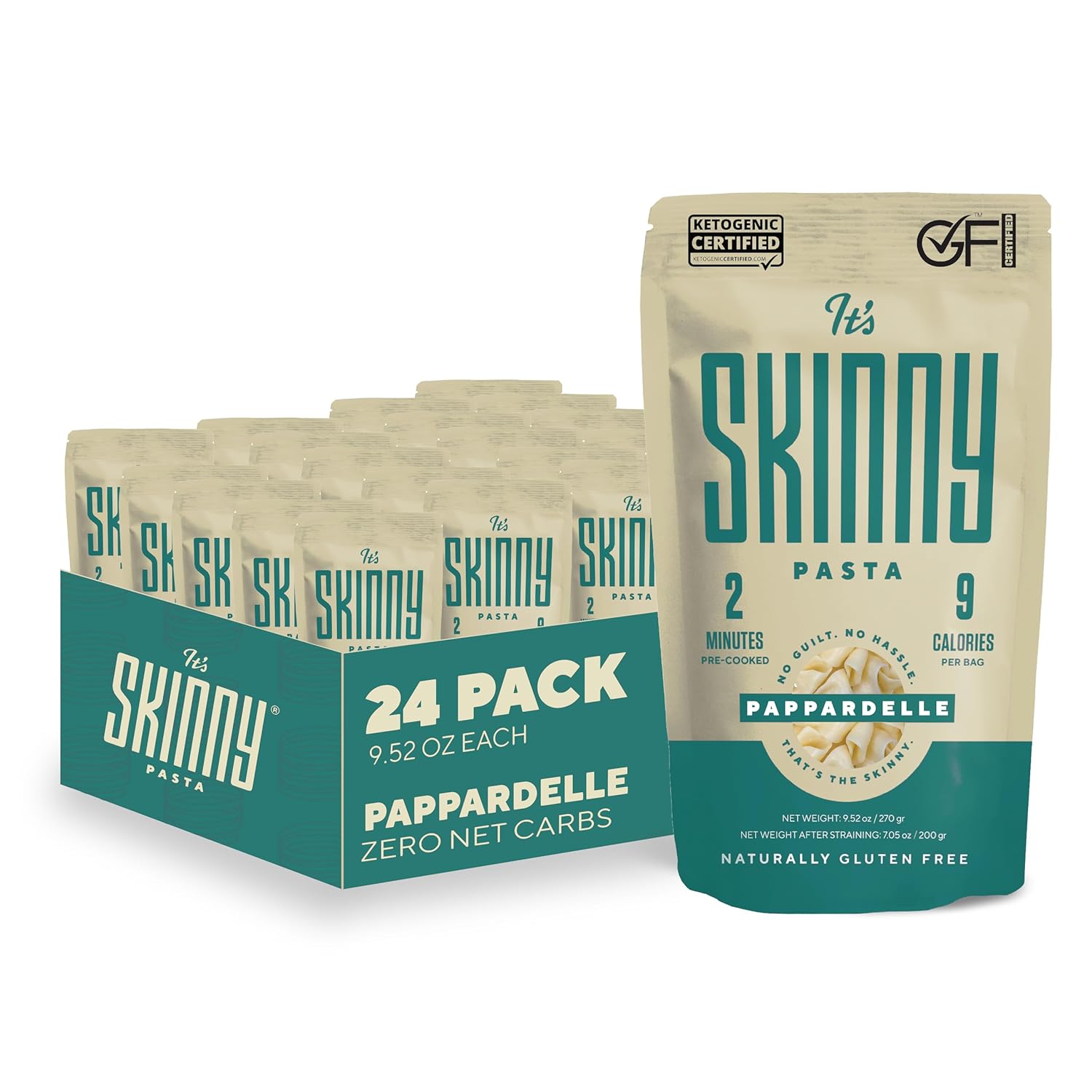 It’s Skinny Fettuccine Pasta – Low Carb Pasta, Gluten Free, Keto & Vegan-Friendly, Shirataki Konjac, Sugar-Free, High in Fiber, Only 4.5 Calories Per Serving, Ready in 2 Minutes (6 Packs)