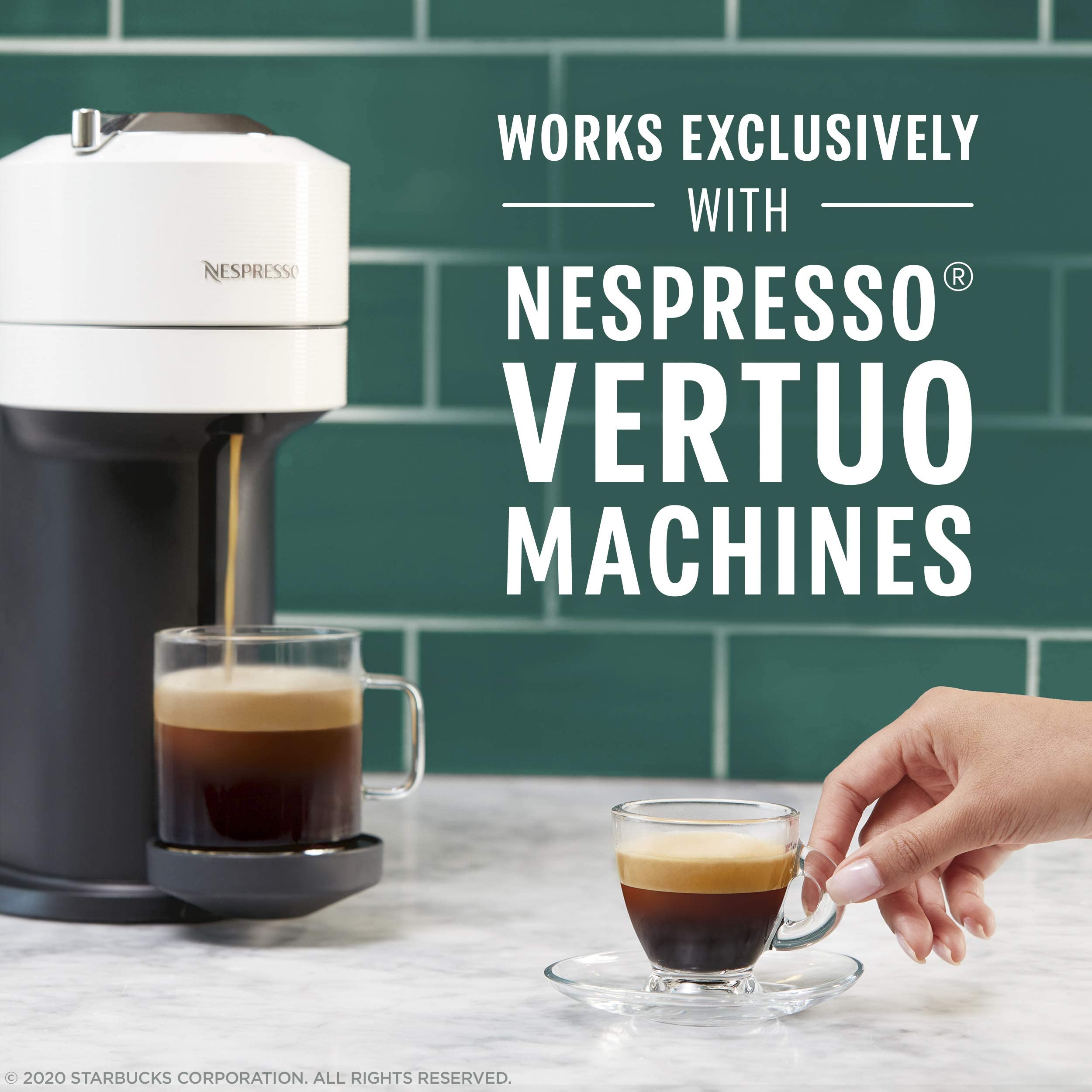 Starbucks by Nespresso Vertuo, Pike Place, Medium Roast Coffee 32-count Coffee Pods, Brews 7.8 oz.