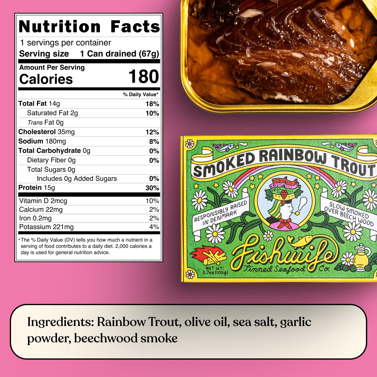 Fishwife Smoky Trio 3-Pack (Smoked Rainbow Trout, Smoked Salmon, Smoked Mackerel) | Gluten Free, High Protein, Omega-3s | Hand-Packed