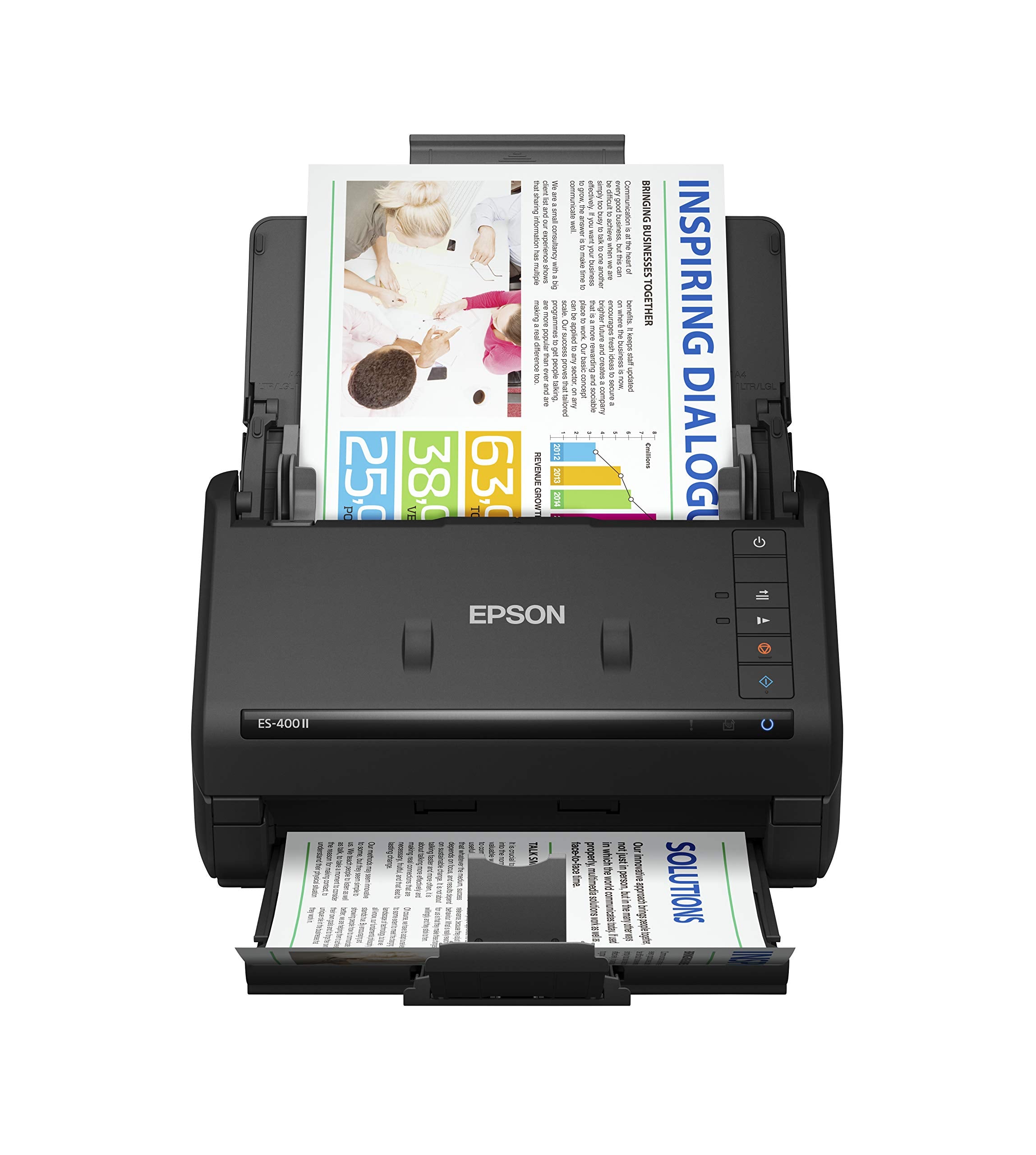 Epson Workforce ES-400 II Color Duplex Desktop Document Scanner for Computers Including PC and Mac with Auto Document Feeder and Image Adjustment Tools