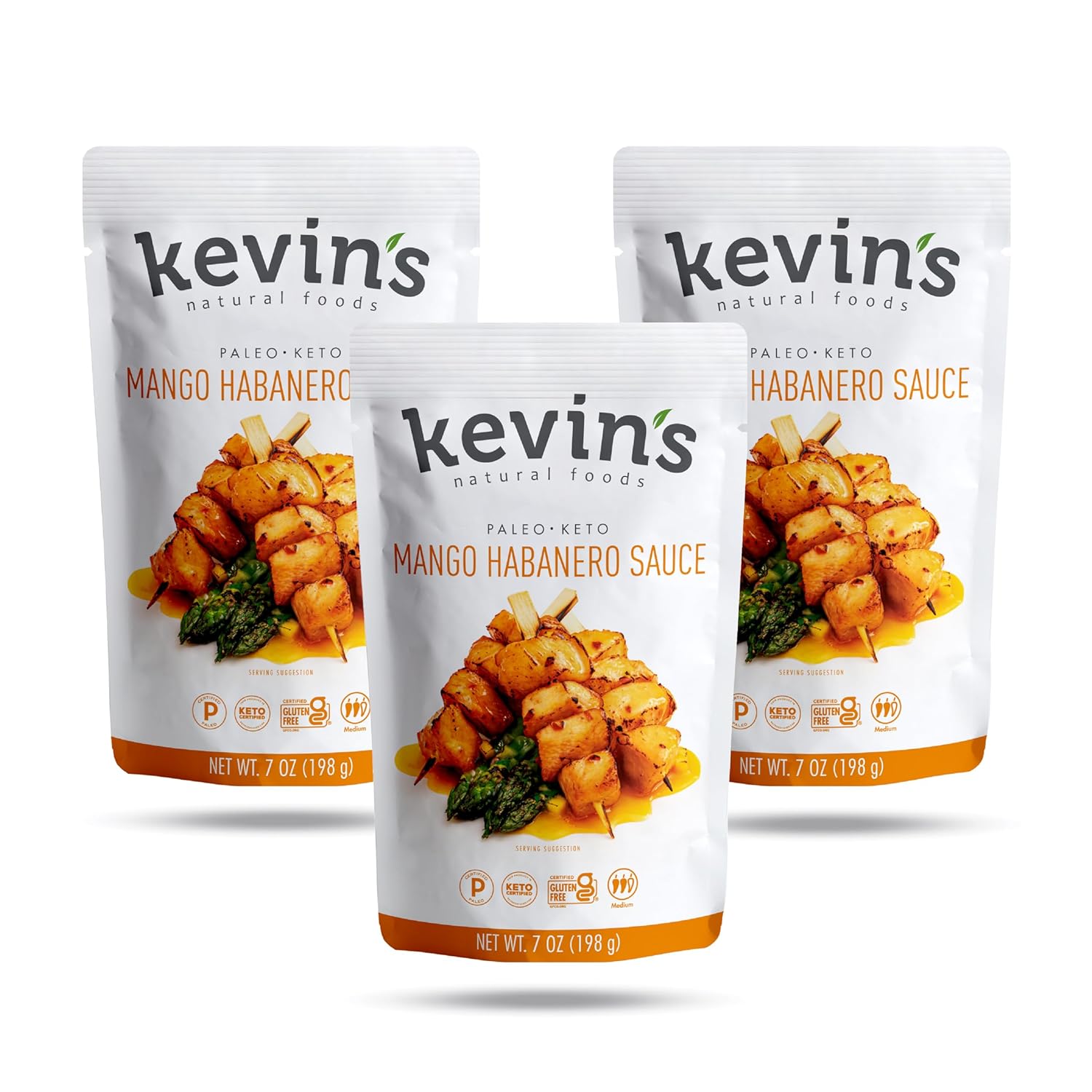 Kevin's Natural Foods Korean BBQ Sauce - Paleo Simmer Stir-Fry Sauce, Gluten Free, No Preservatives, Non-GMO - 3 Pack (Korean BBQ)