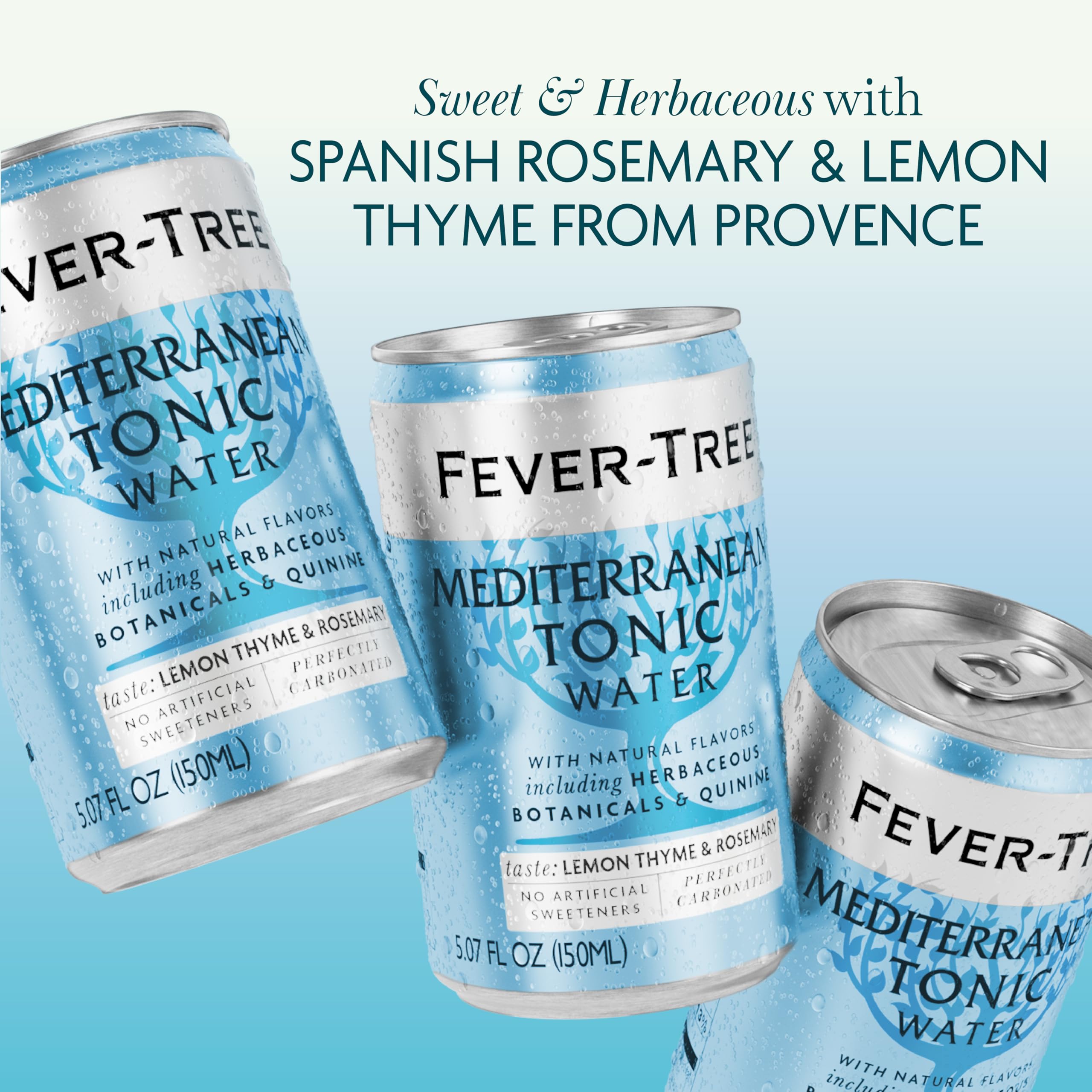 Fever Tree Tonic Water - Premium Quality Mixer - Refreshing Beverage for Cocktails & Mocktails. Naturally Sourced Ingredients, No Artificial Sweeteners or Colors - 150 ML Cans - Pack of 24