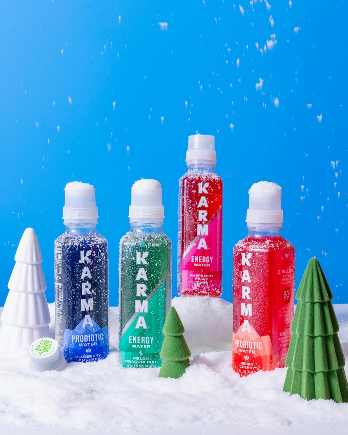 Karma Probiotic Water - 12 Pack, Berry Cherry Drink - Immune & Gut Health Support