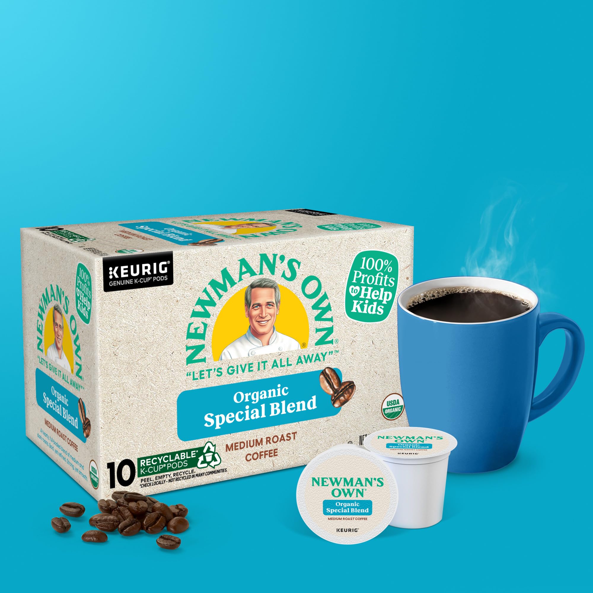 Newman's Own Organics Special Blend Keurig Single-Serve K-Cup Pods, Medium Roast Coffee, 96 Count